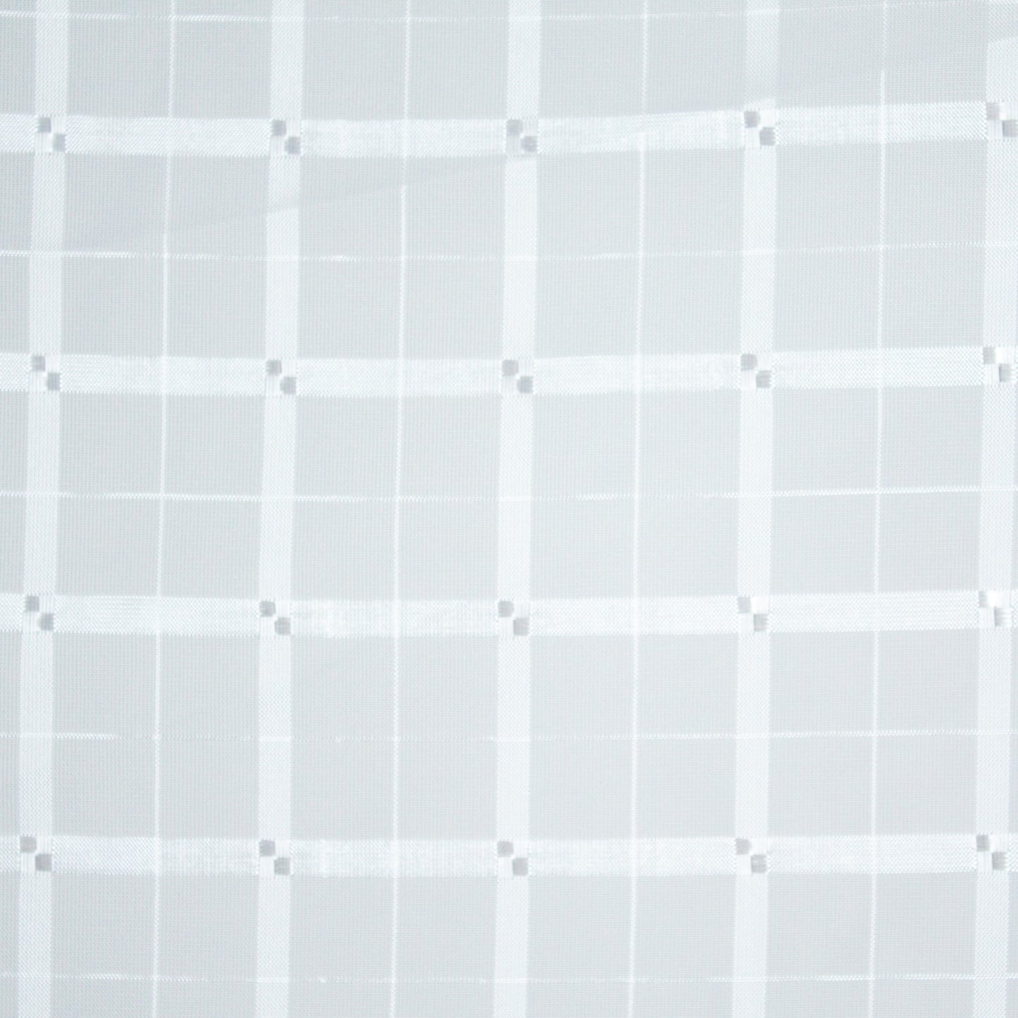 Tecido Para Cortina Voil Xadrez Branco - Torre Tecidos