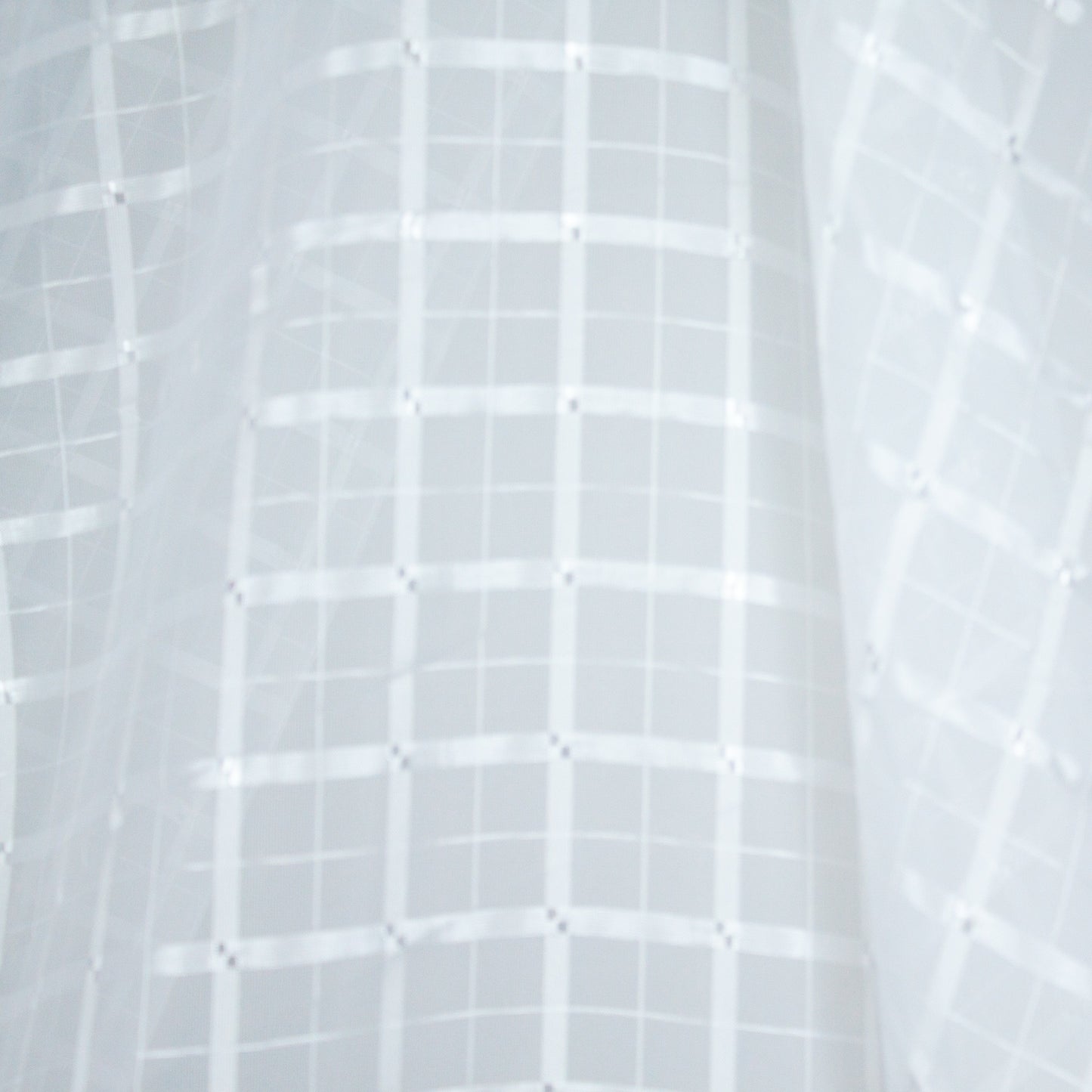 Tecido Para Cortina Voil Xadrez Branco - Torre Tecidos