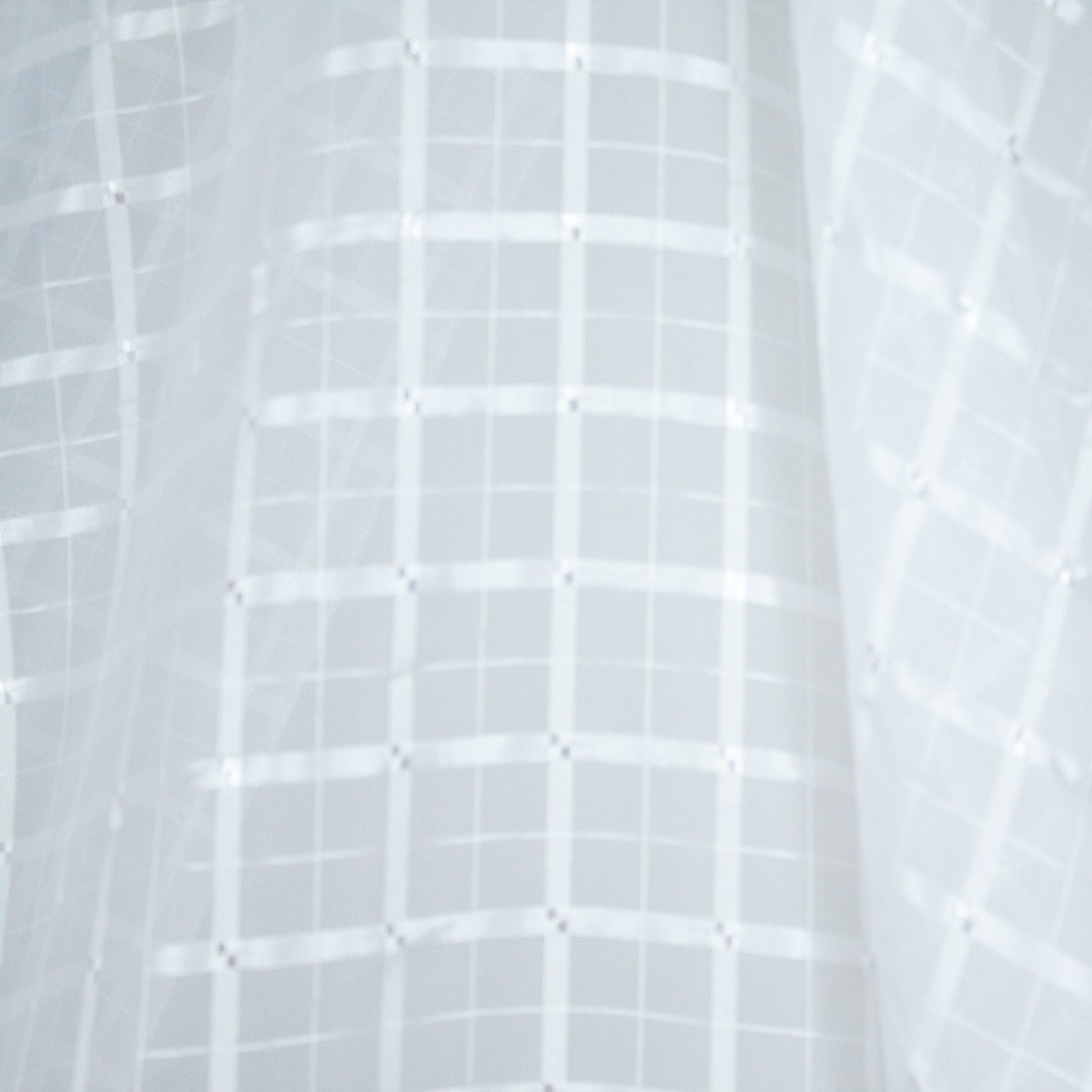 Tecido Para Cortina Voil Xadrez Branco - Torre Tecidos