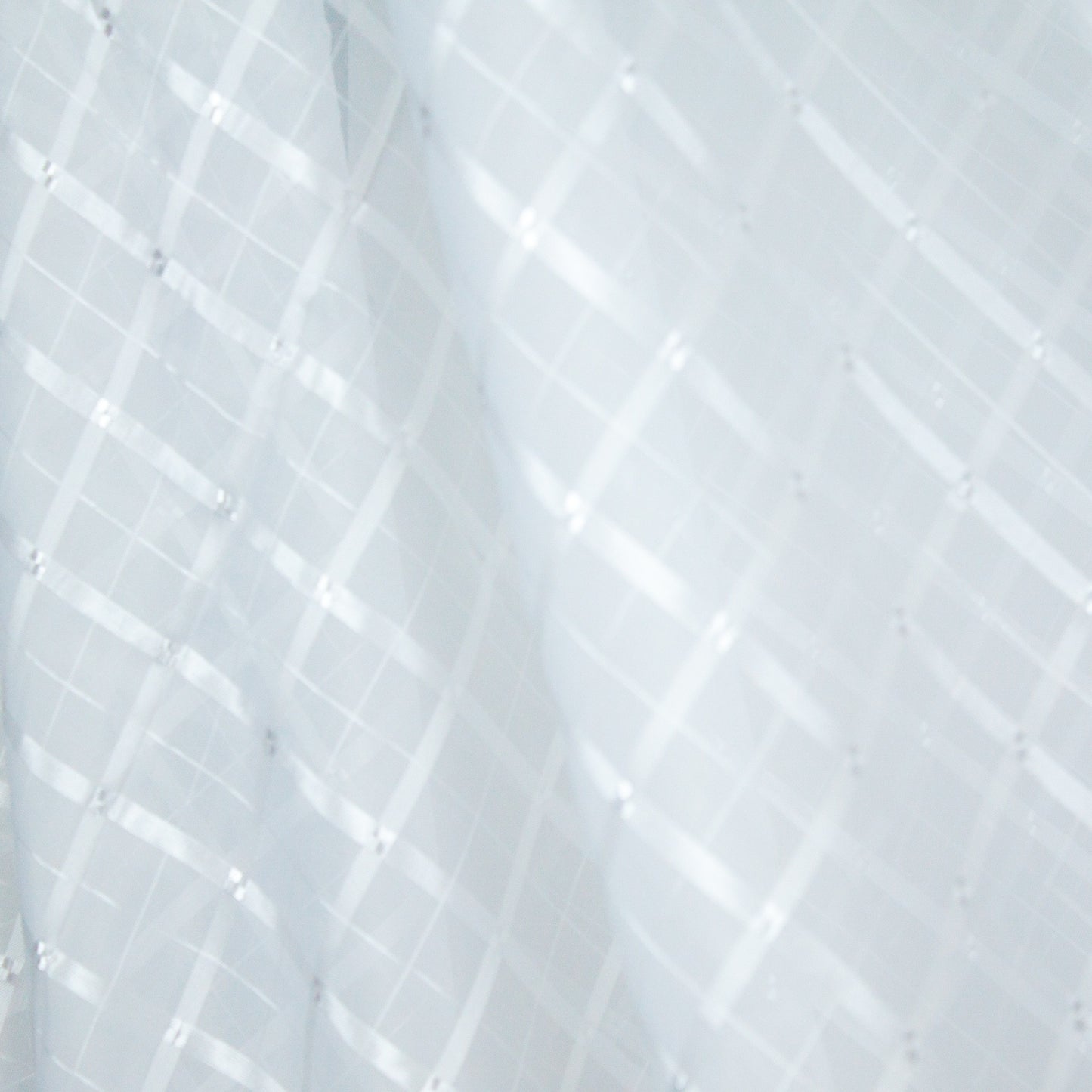 Tecido Para Cortina Voil Xadrez Branco - Torre Tecidos