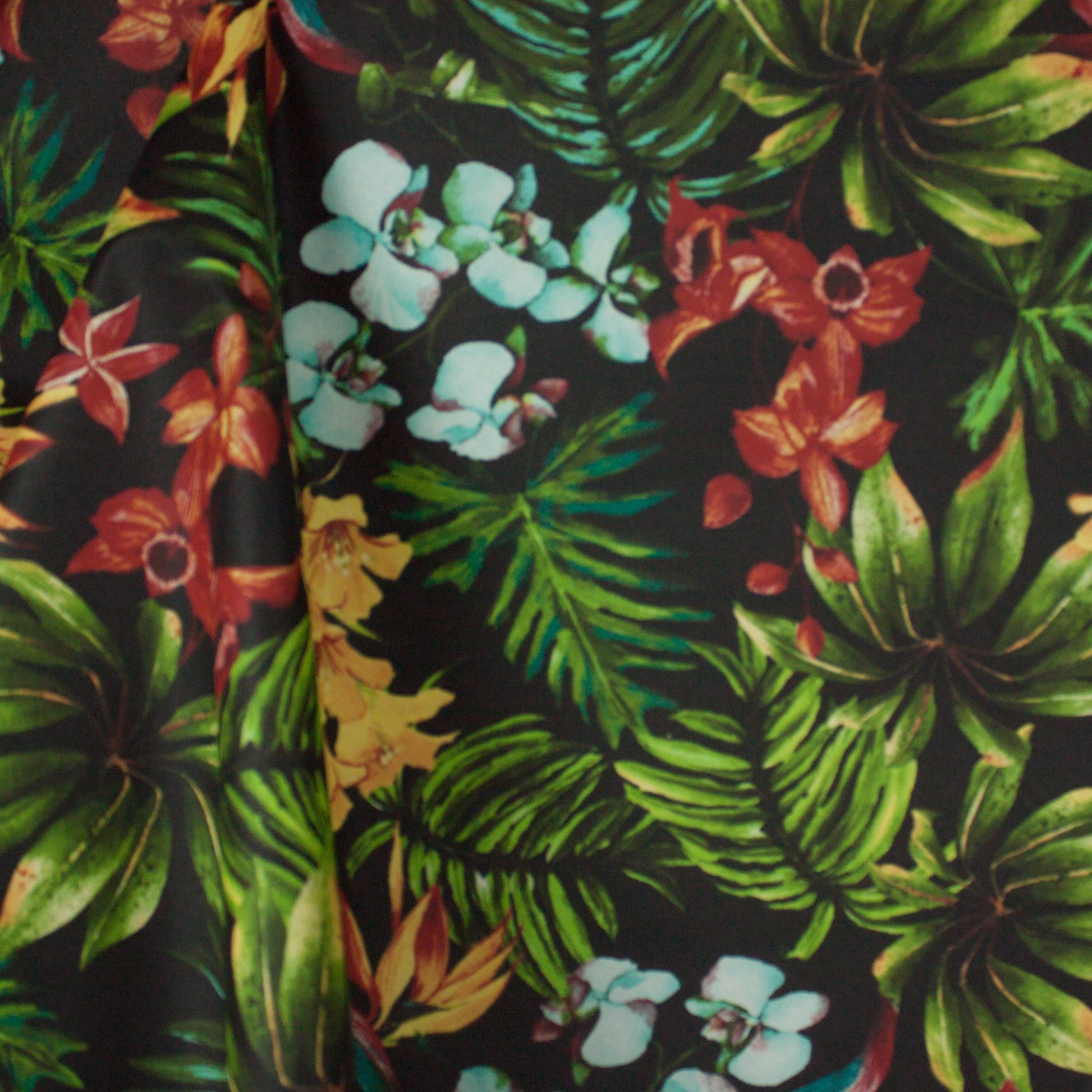 Tecido Para Área Externa Waterblock Orquídeas Preto - Döhler