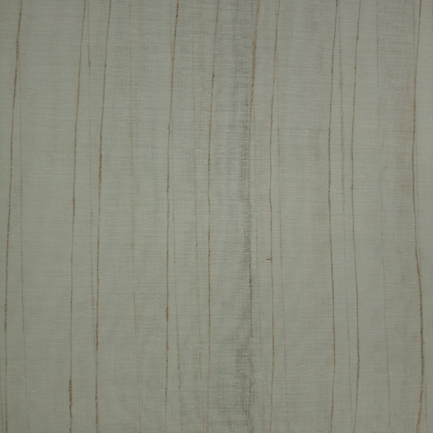 Tecido Para Cortina Voil Linho Branco Listras Marron - Torre Tecidos