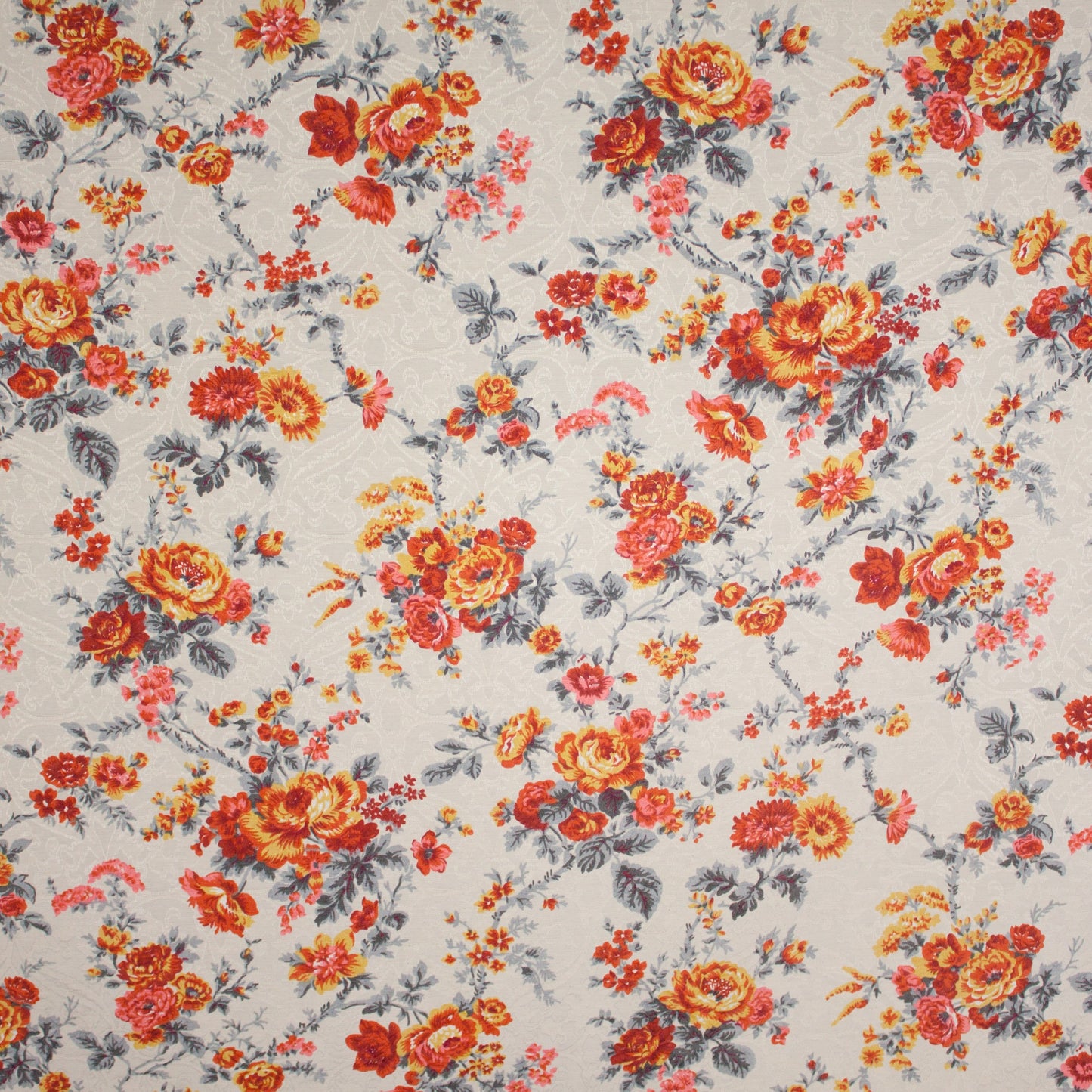 Tecido Para Sofá Jacquard Marble Dente De Leão Laranja/Cinza - Imetextil - Textil Irineu Meneghel Ltda.