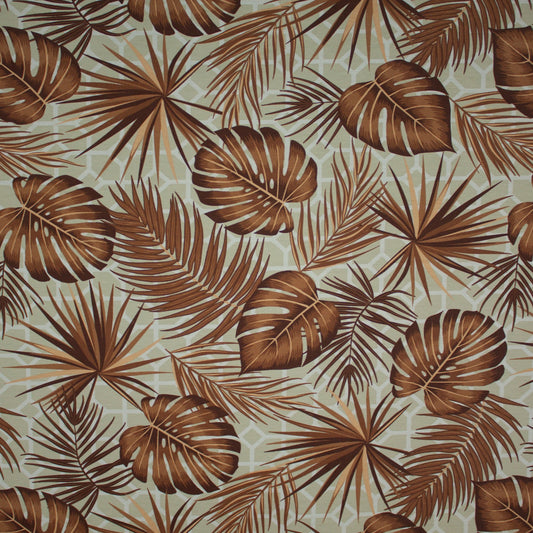 Tecido Para Área Externa Waterblock Palmeiras Areca Marrom - Döhler