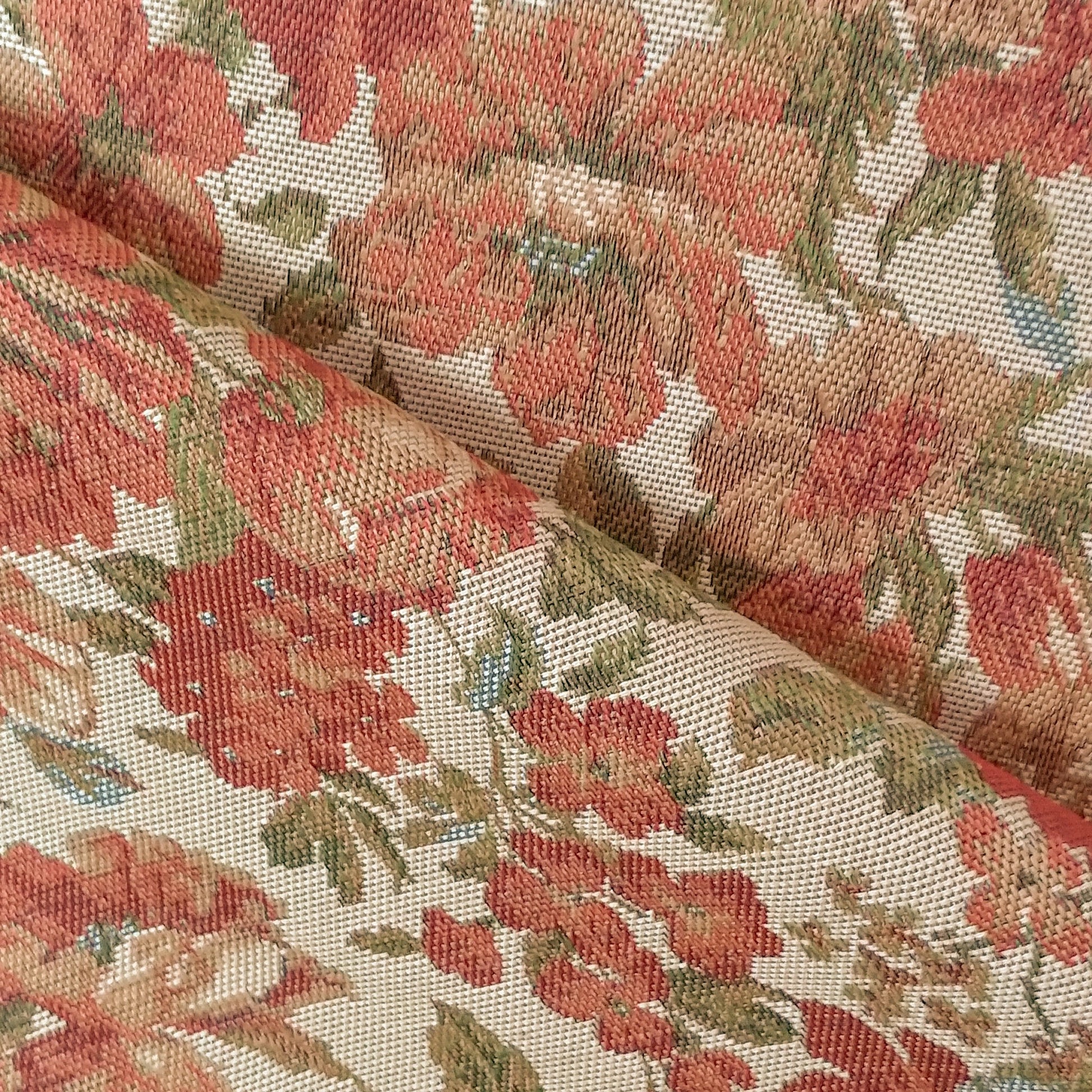 Tecido Para Sofá Gobelem Pixel Floral Crú Pequeno - Meneghel Indústria Têxtil