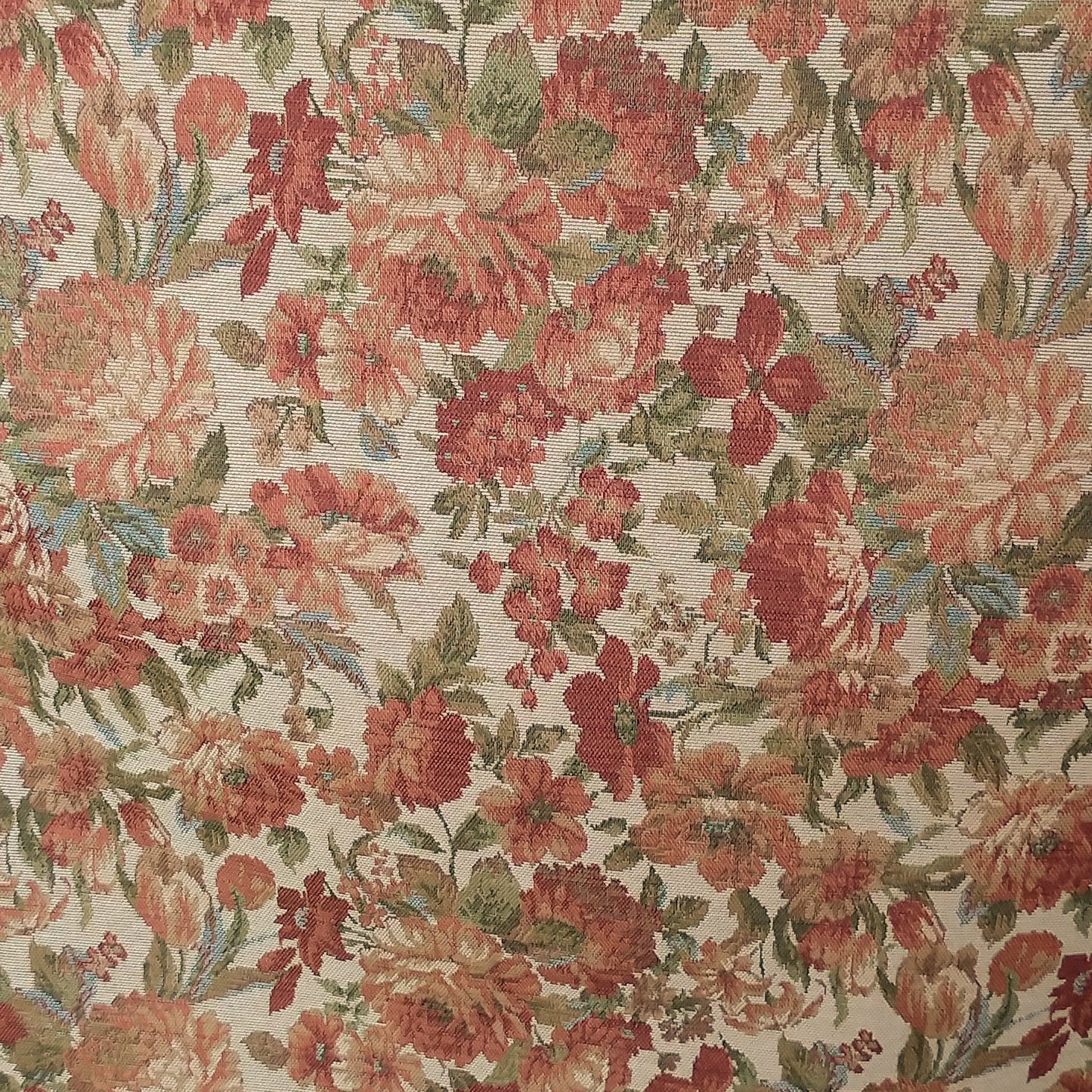 Tecido Para Sofá Gobelem Pixel Floral Crú Pequeno - Meneghel Indústria Têxtil