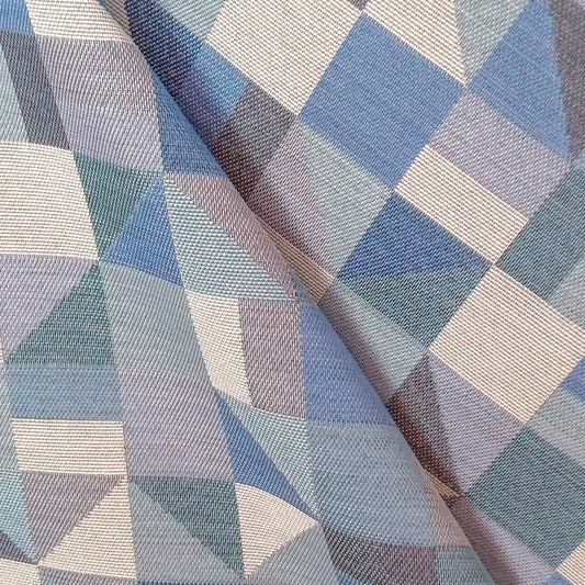 Tecido Para Sofá Gobelem Pixel Geometrico Azul - Meneghel Indústria Têxtil