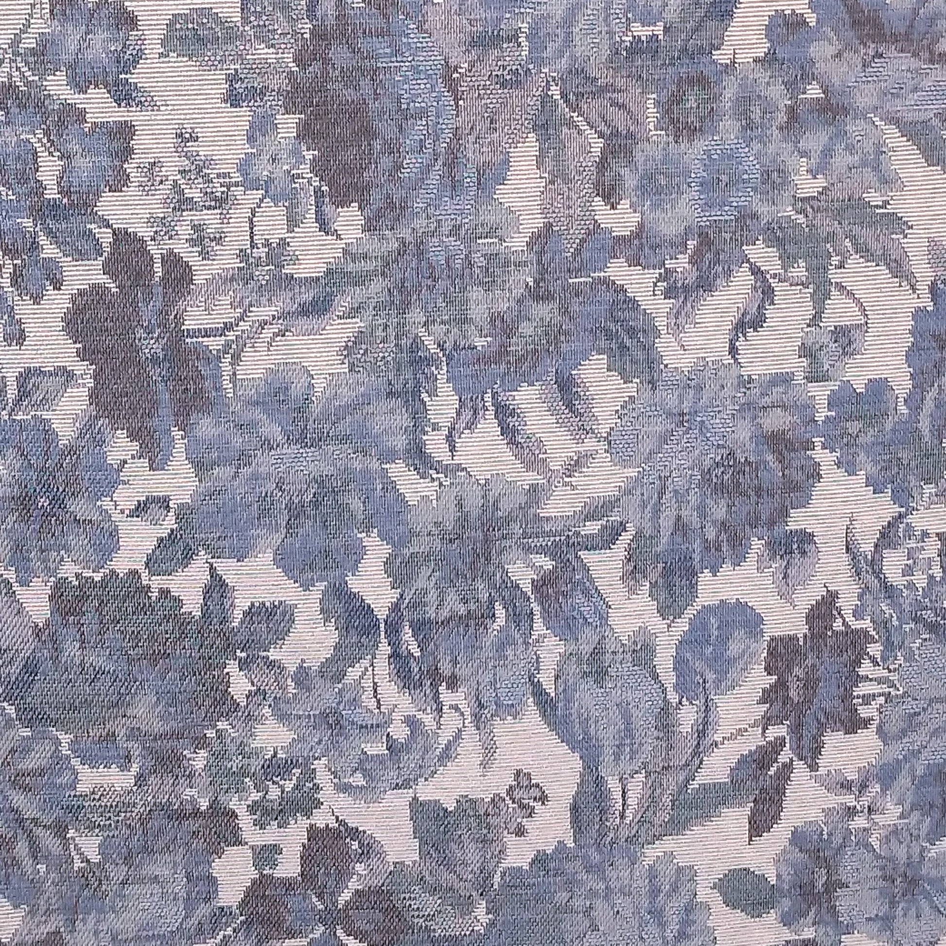 Tecido Para Sofá Gobelem Pixel Floral Azul - Meneghel Indústria Têxtil