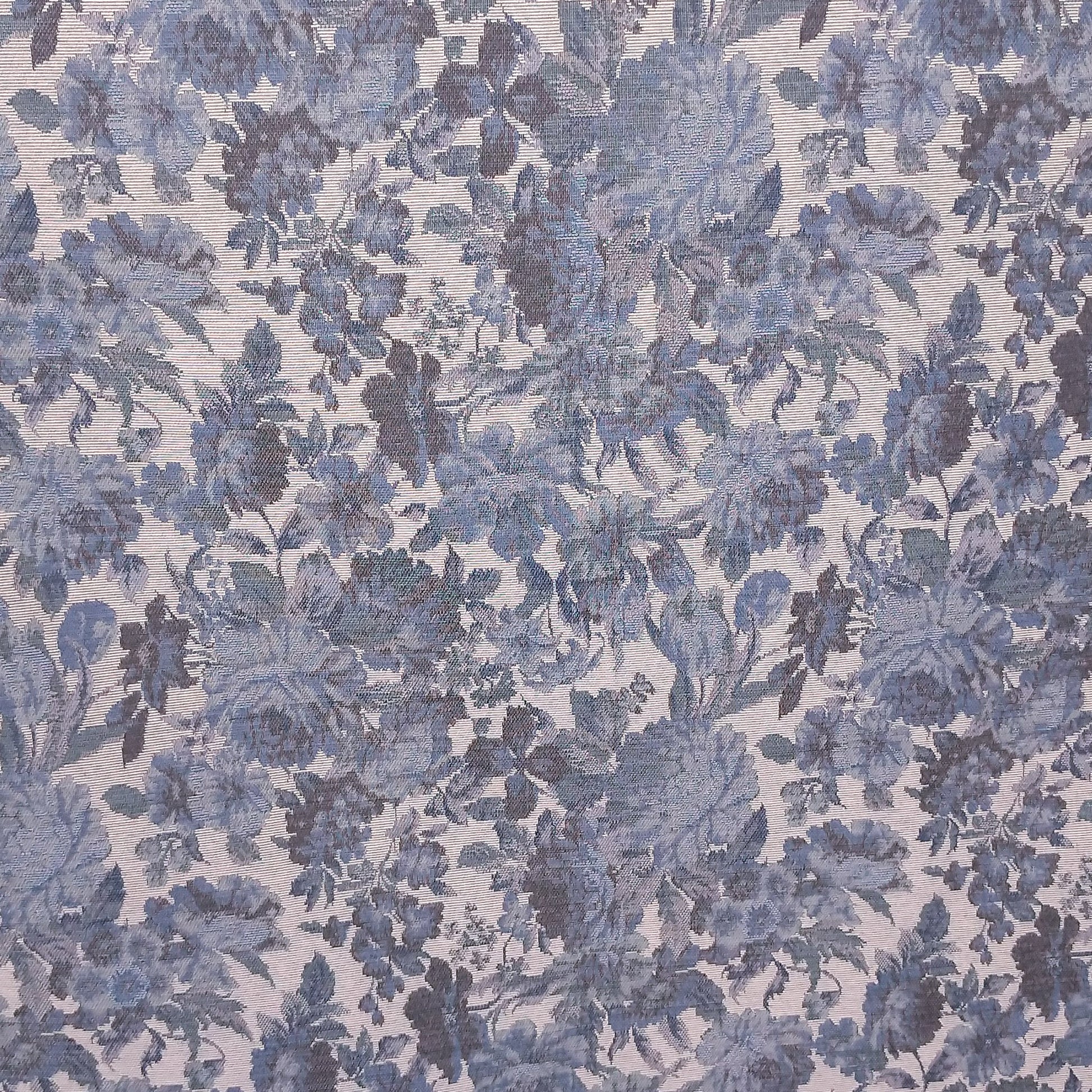 Tecido Para Sofá Gobelem Pixel Floral Azul - Meneghel Indústria Têxtil