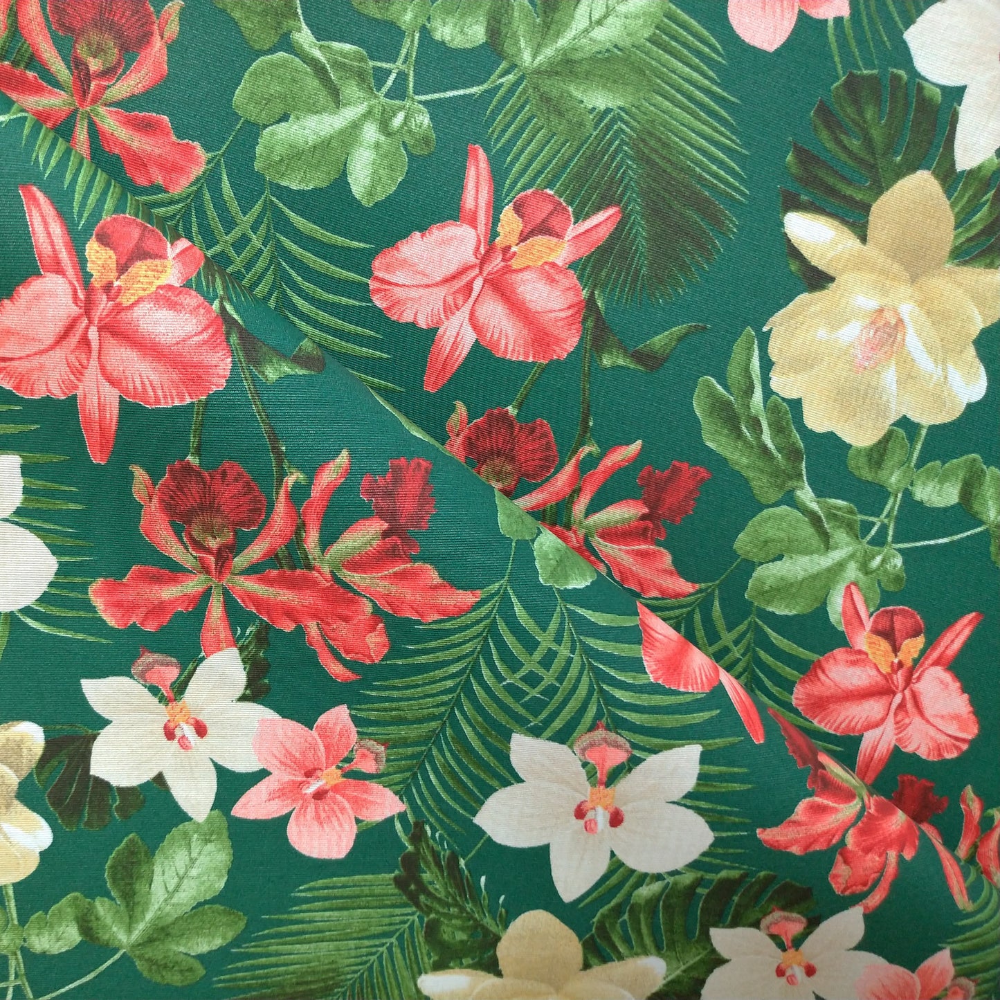 Tecido Para Área Externa Waterblock Orquídeas Verde - Döhler