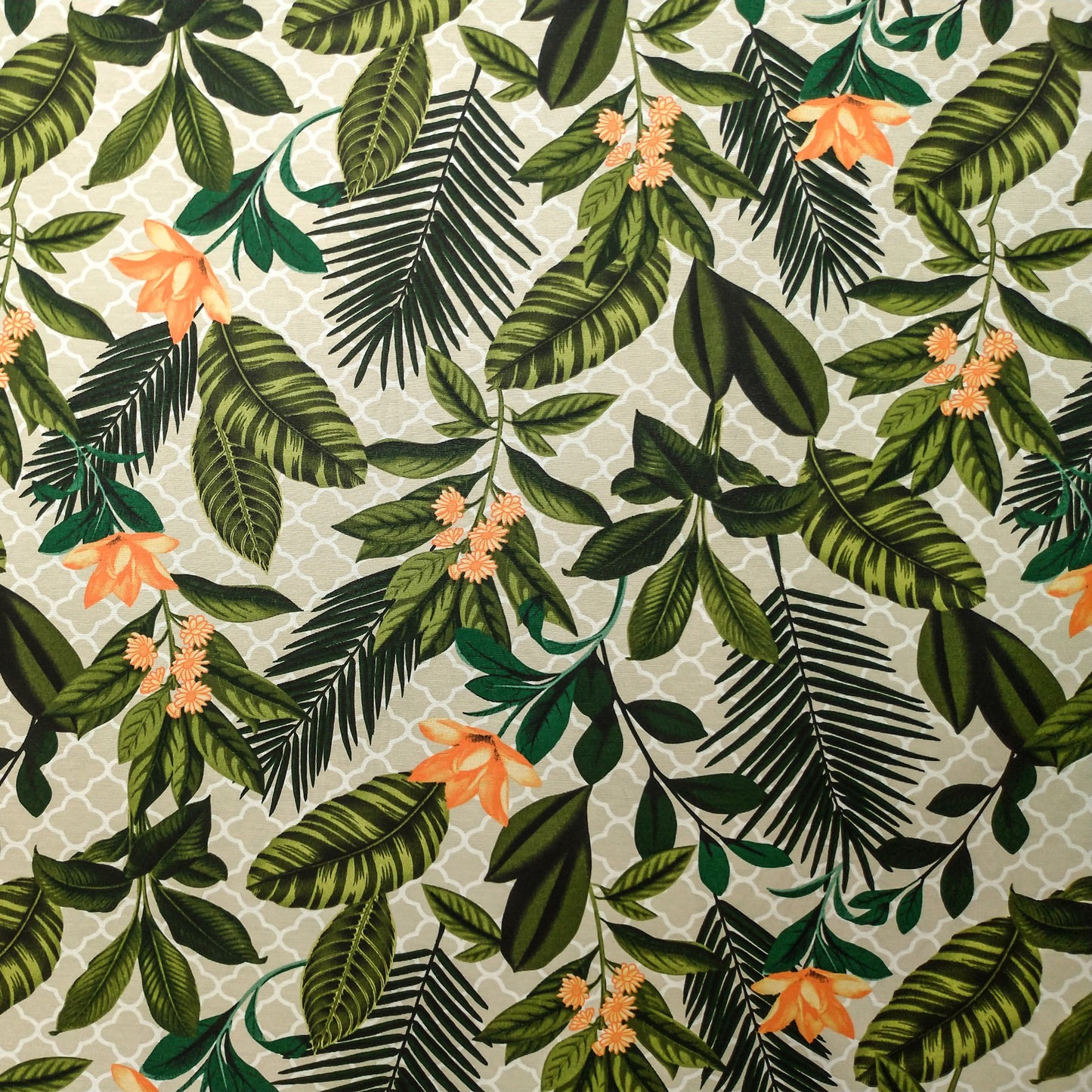 Tecido Para Área Externa Waterblock Lírio Amarelo/Folhas - Döhler