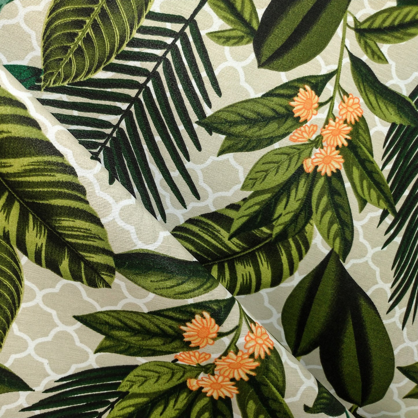 Tecido Para Área Externa Waterblock Lírio Amarelo/Folhas - Döhler