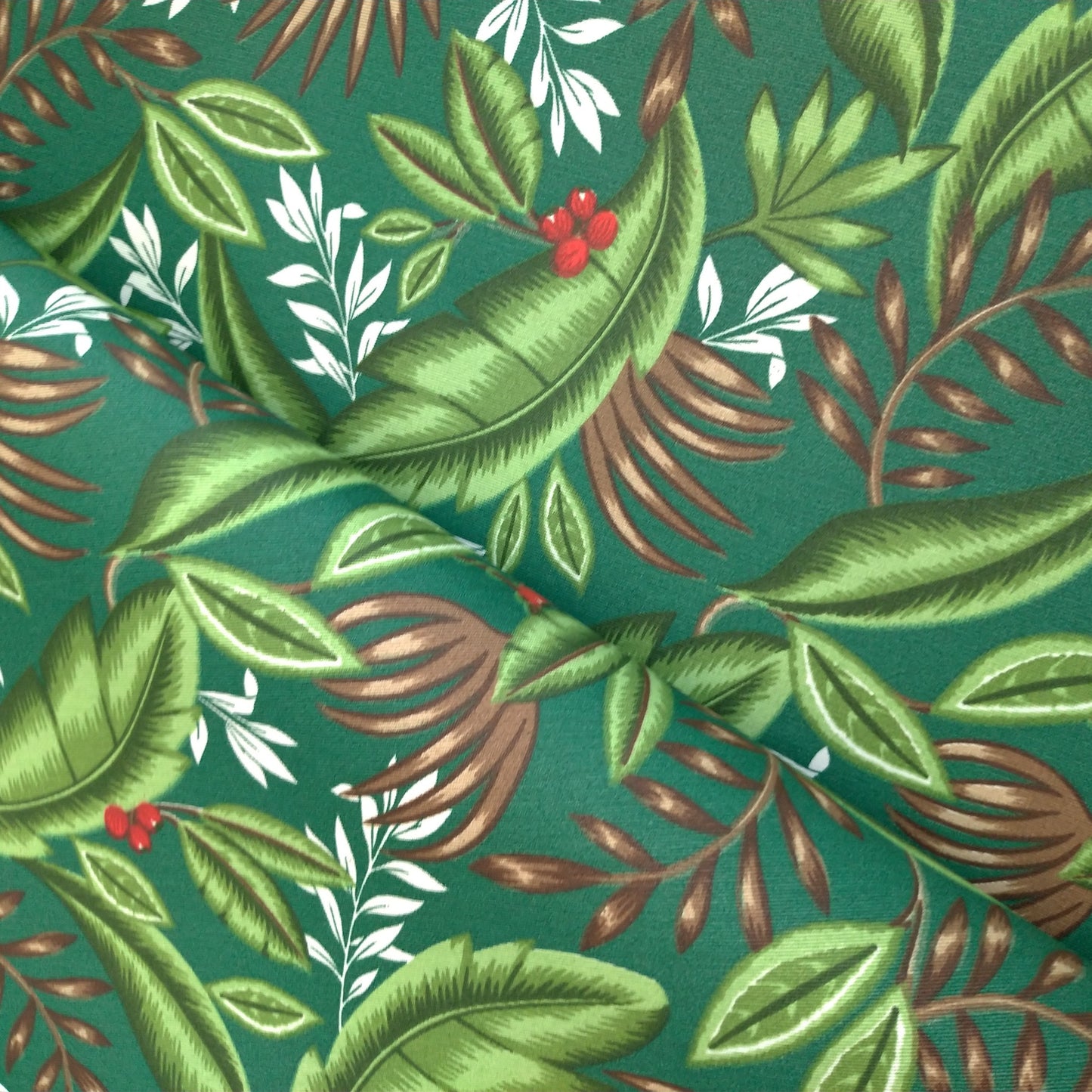 Tecido Para Área Externa Waterblock Folhas de Café Verde - Döhler