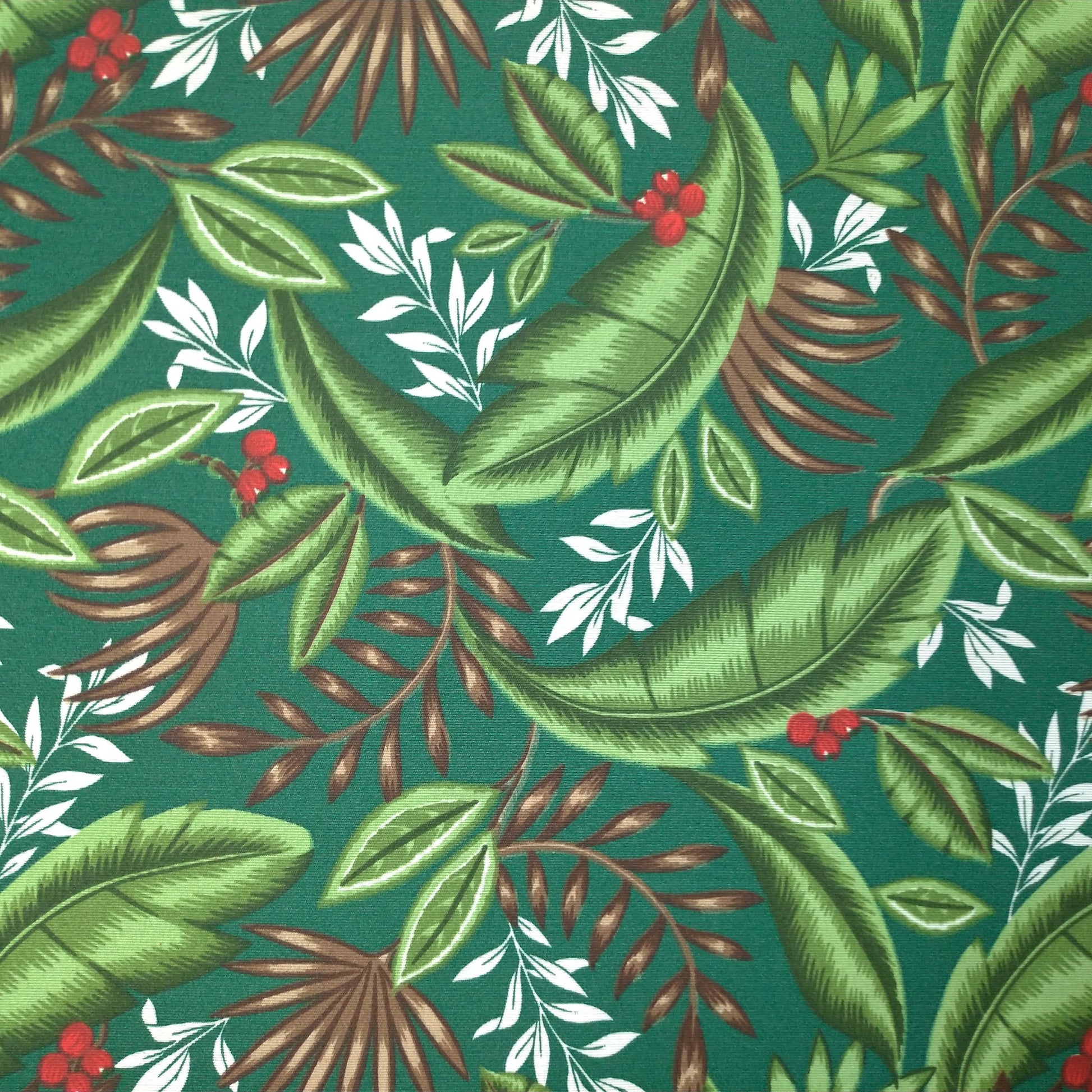 Tecido Para Área Externa Waterblock Folhas de Café Verde - Döhler