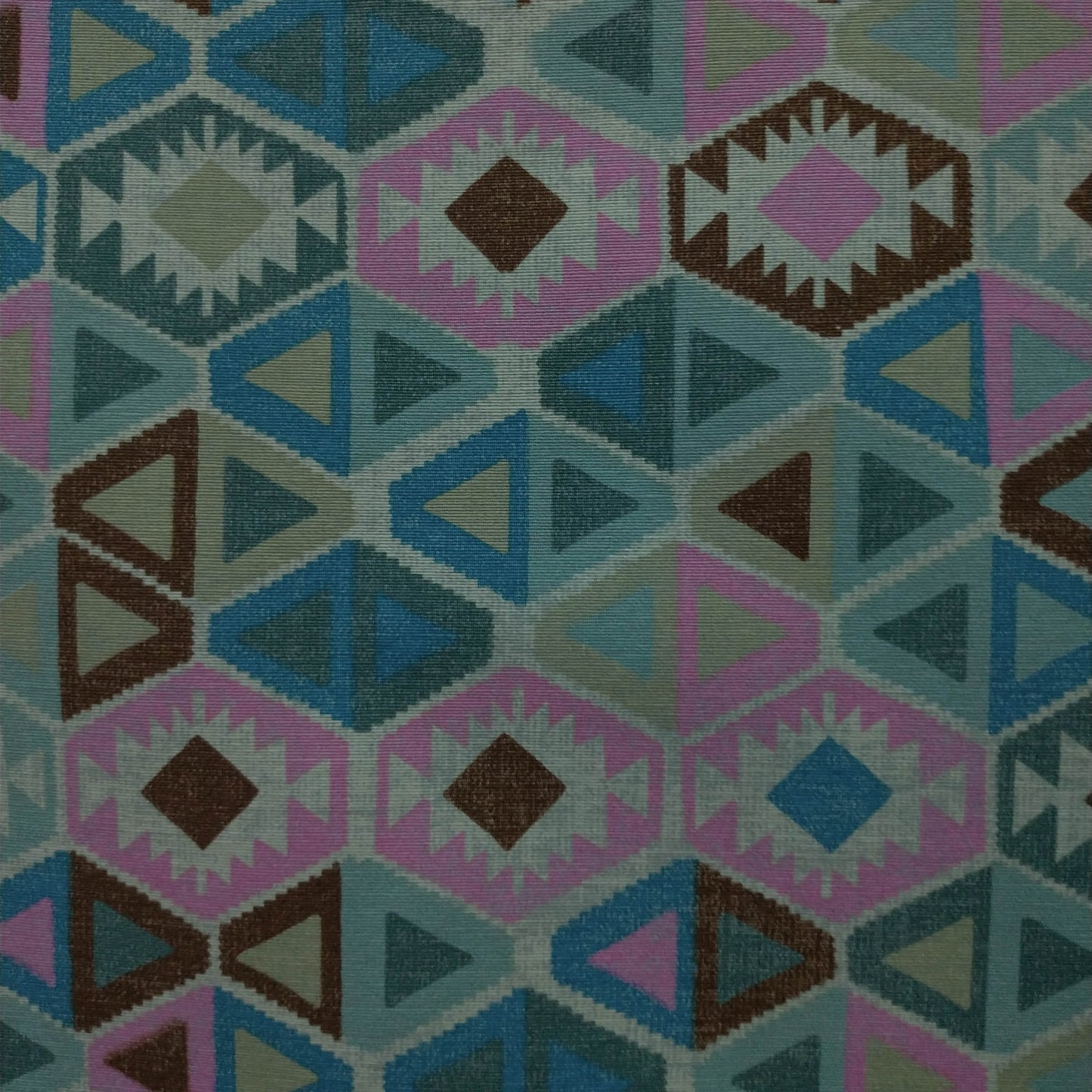 Tecido Para Sofá Gorgurão Étnico rosa/azul - Tecelagem Jolitex