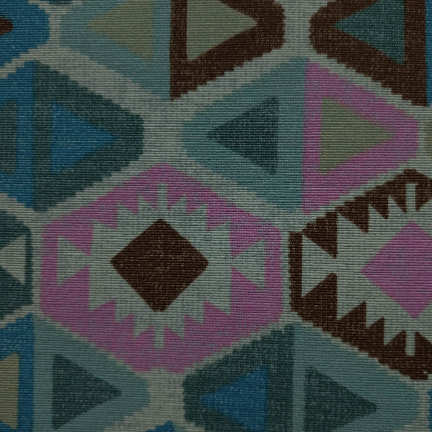 Tecido Para Sofá Gorgurão Étnico rosa/azul - Tecelagem Jolitex