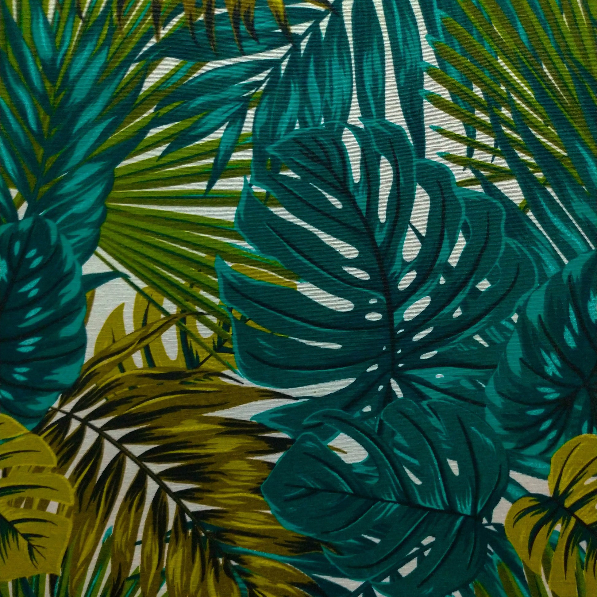 Tecido Para Área Externa Ecotec Palmeira Areca Verde Tiffany - Tecidos Fiama