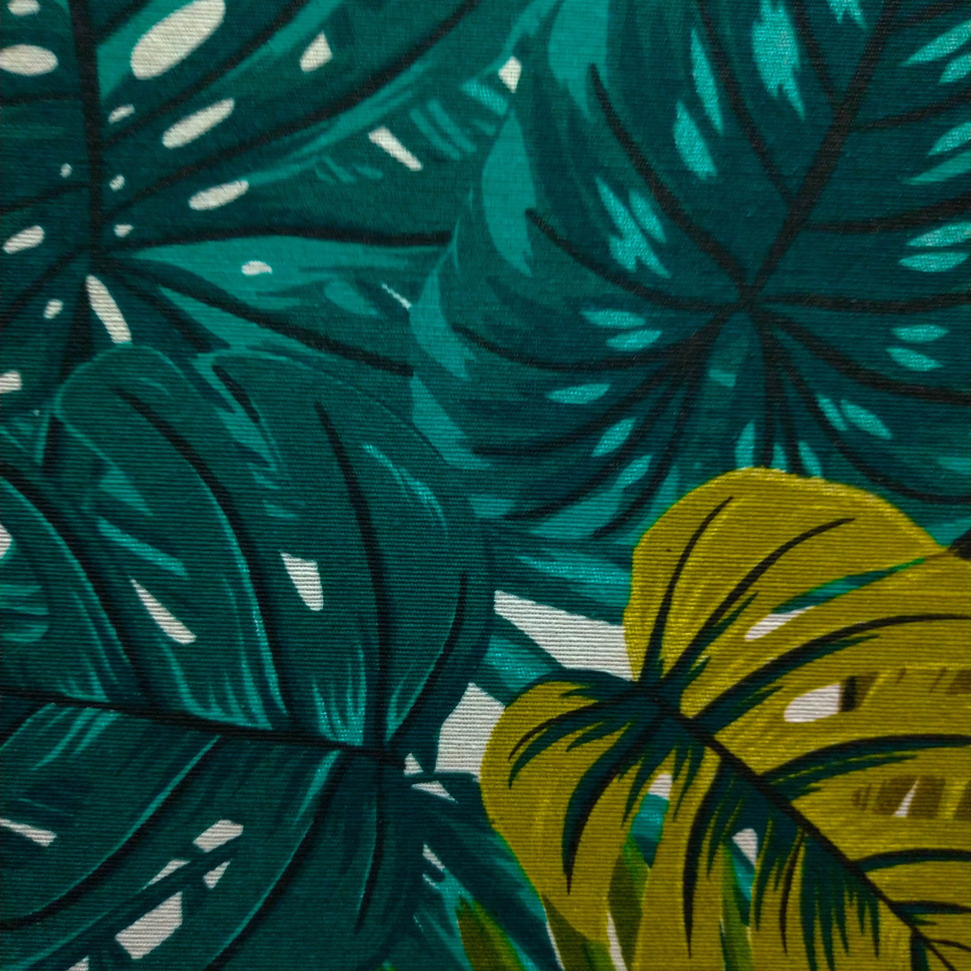 Tecido Para Área Externa Ecotec Palmeira Areca Verde Tiffany - Tecidos Fiama