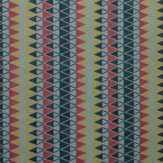 Tecido Para Sofá Gorgurão Étnico Amarelo/vermelho - Tecelagem Jolitex