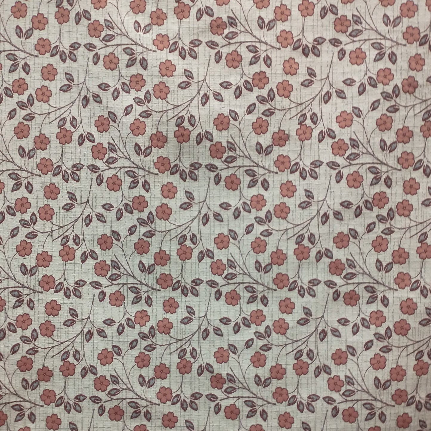 Tecido Para Sofá Jacquard Victoria Floral Crú/Marsala - Imetextil - Textil Irineu Meneghel Ltda.