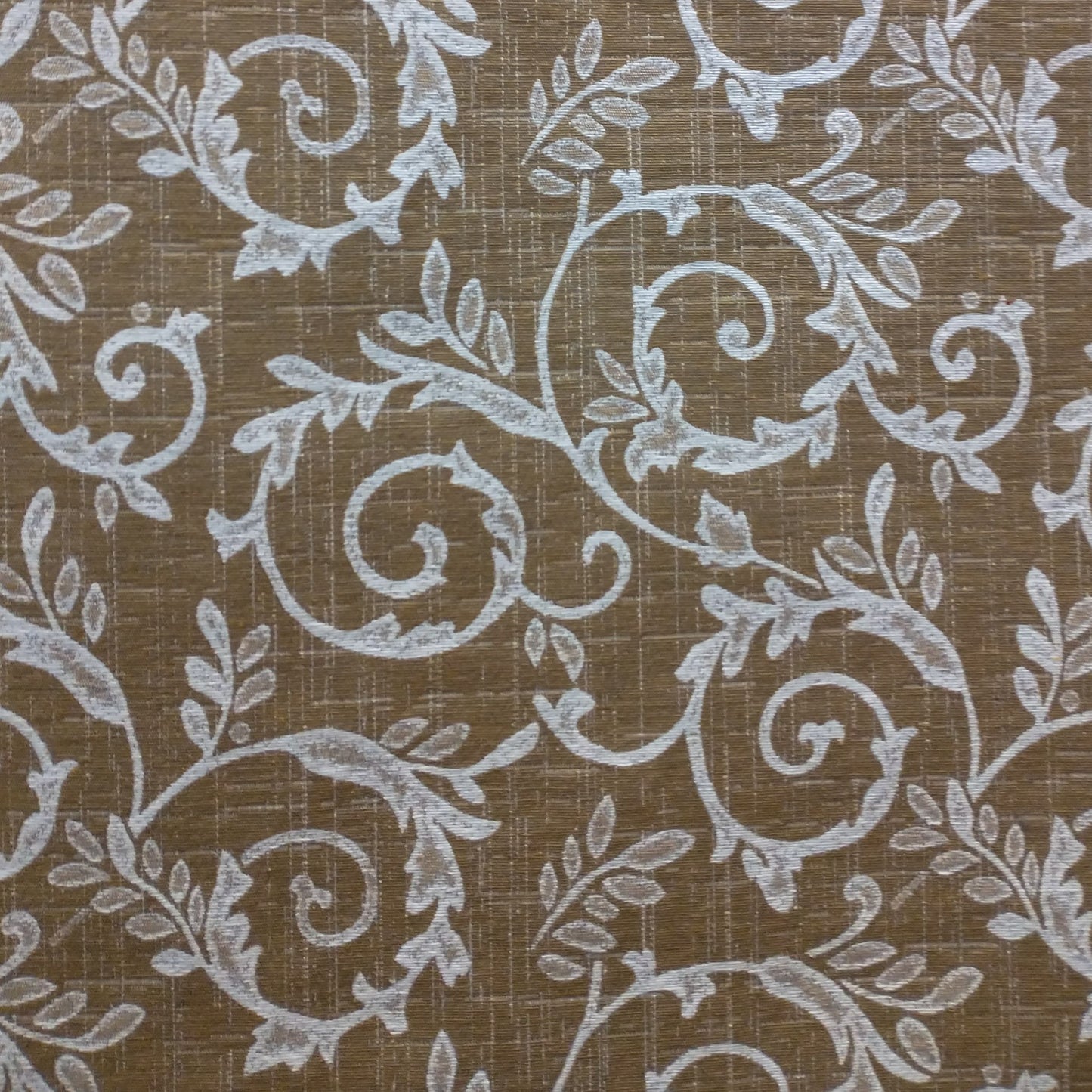 Tecido Para Sofá Jacquard Victoria Arabesco Crú/Caramelo - Imetextil - Textil Irineu Meneghel Ltda.