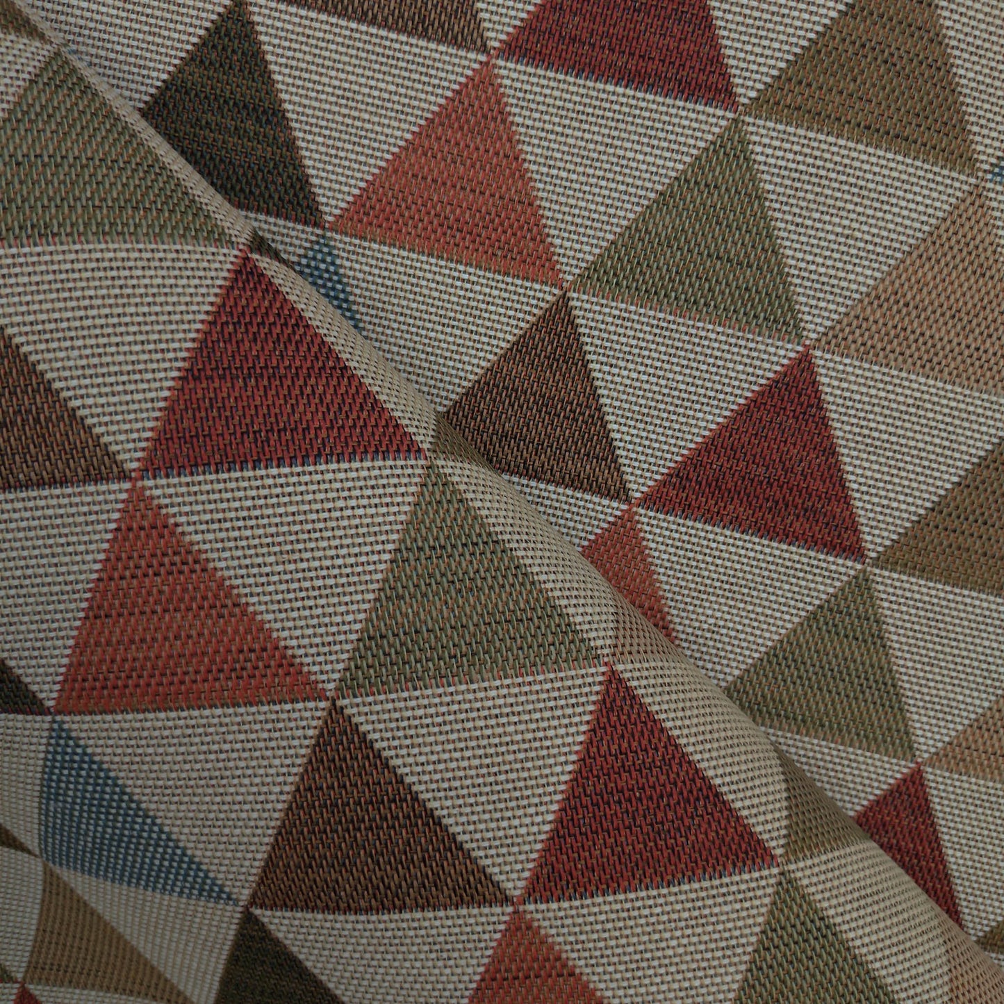 Tecido Para Sofá Gobelem Pixel Geometrico Crú/Verde - Meneghel Indústria Têxtil