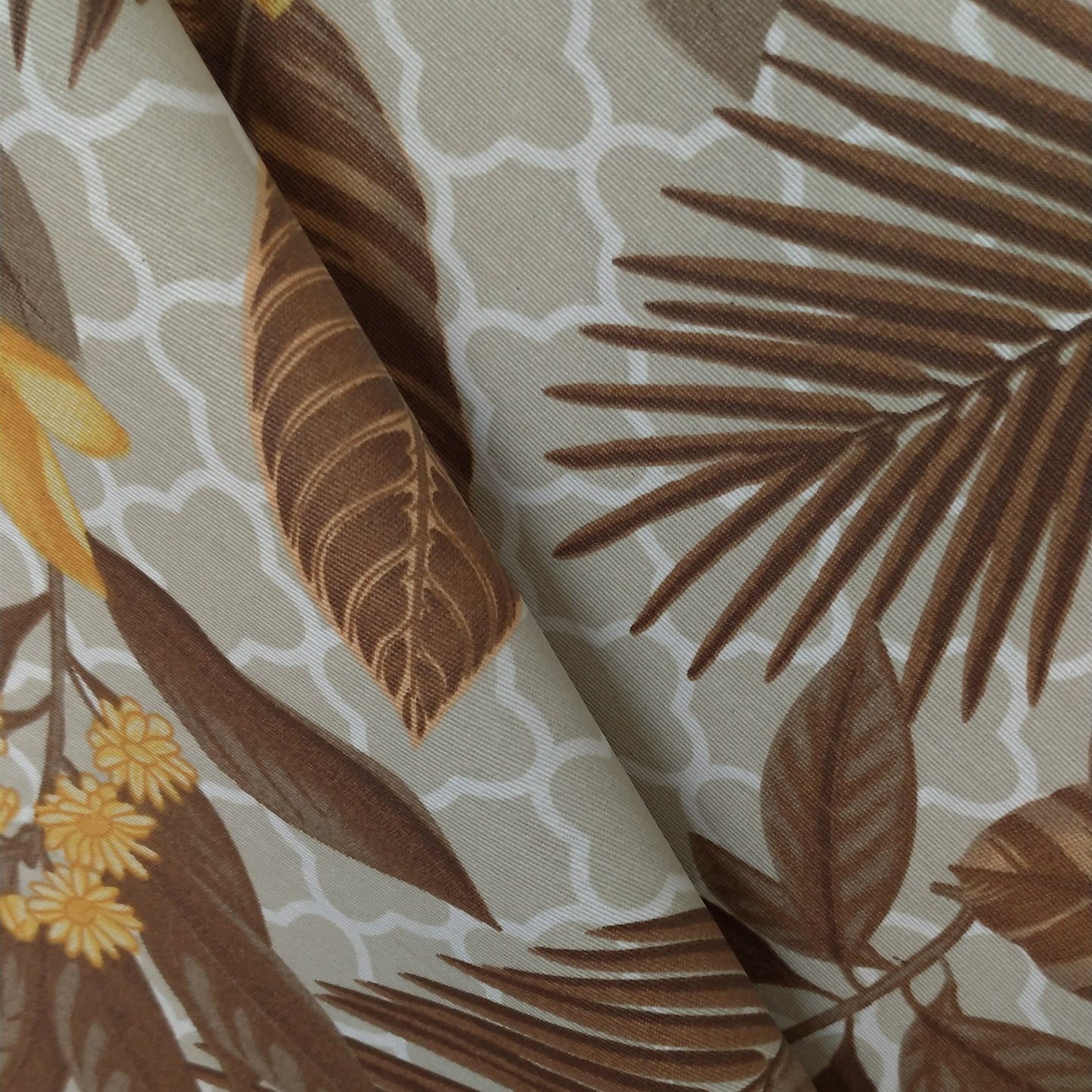 Tecido Para Área Externa Waterblock Lírio Marrom - Döhler