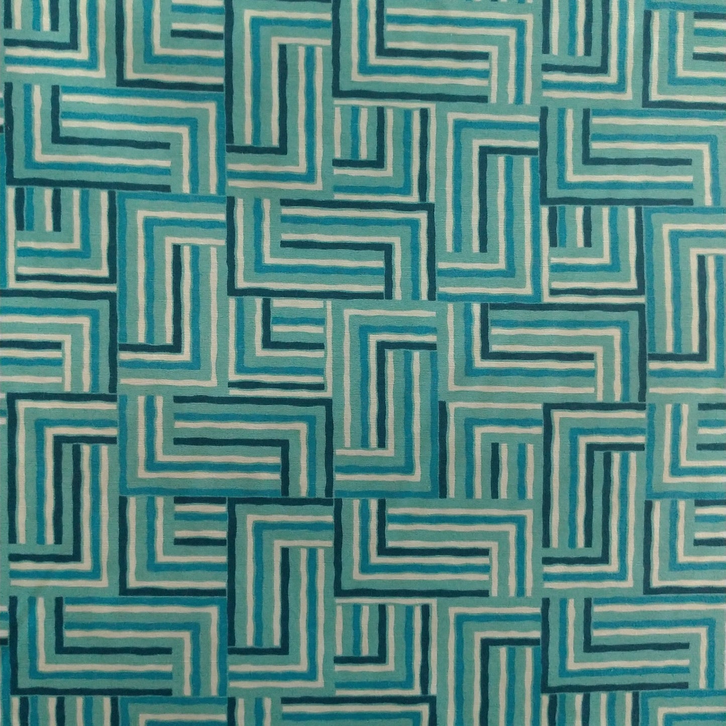 Tecido Para Área Externa Waterblock Labirinto Azul - Döhler