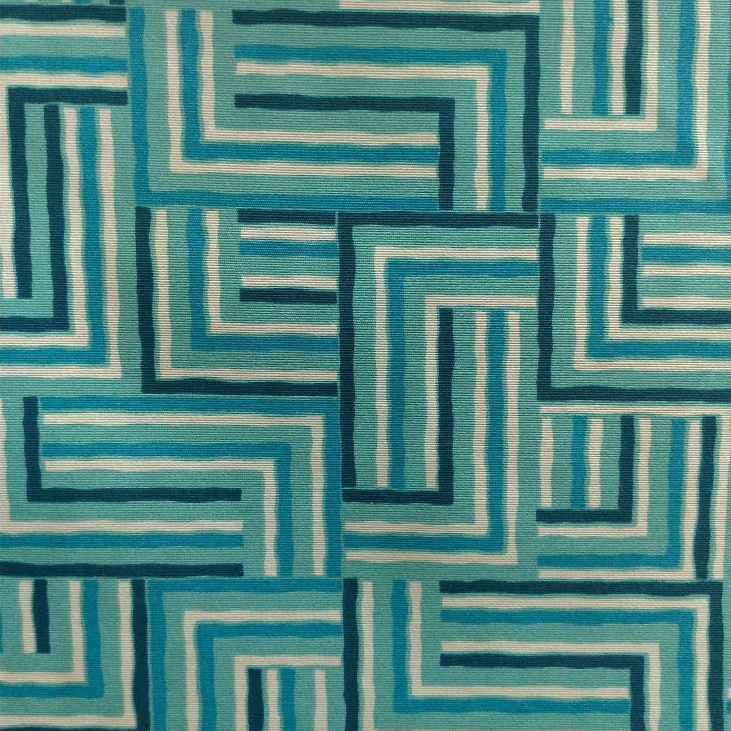 Tecido Para Área Externa Waterblock Labirinto Azul - Döhler