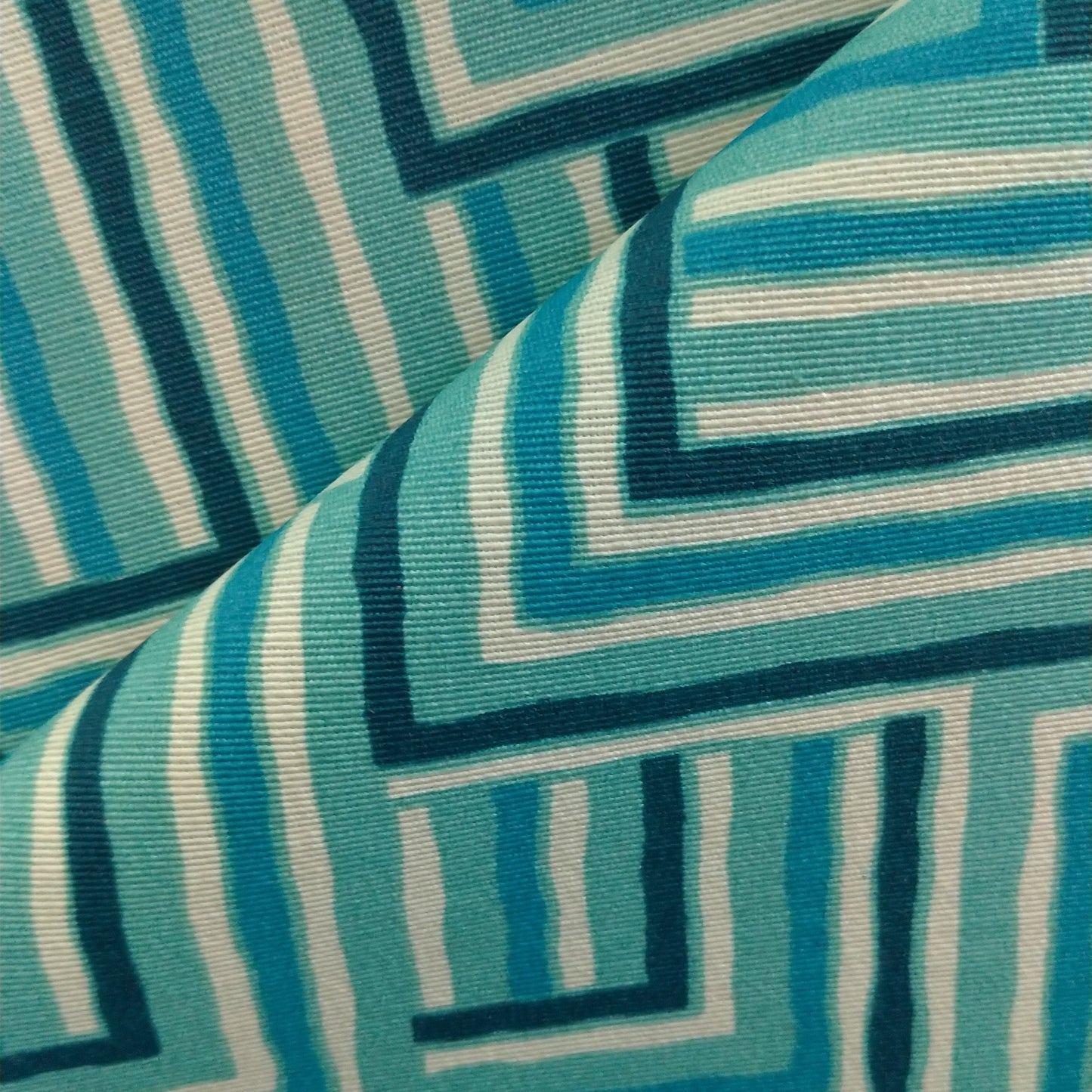 Tecido Para Área Externa Waterblock Labirinto Azul - Döhler