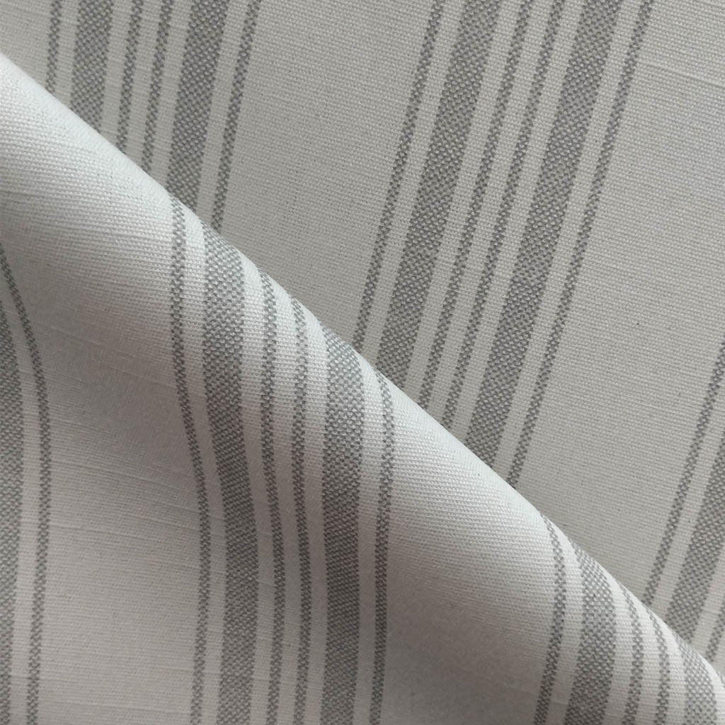 Tecido Para Sofá Algodão Cotone Listrado Crú/Cinza - Tecidos Fiama