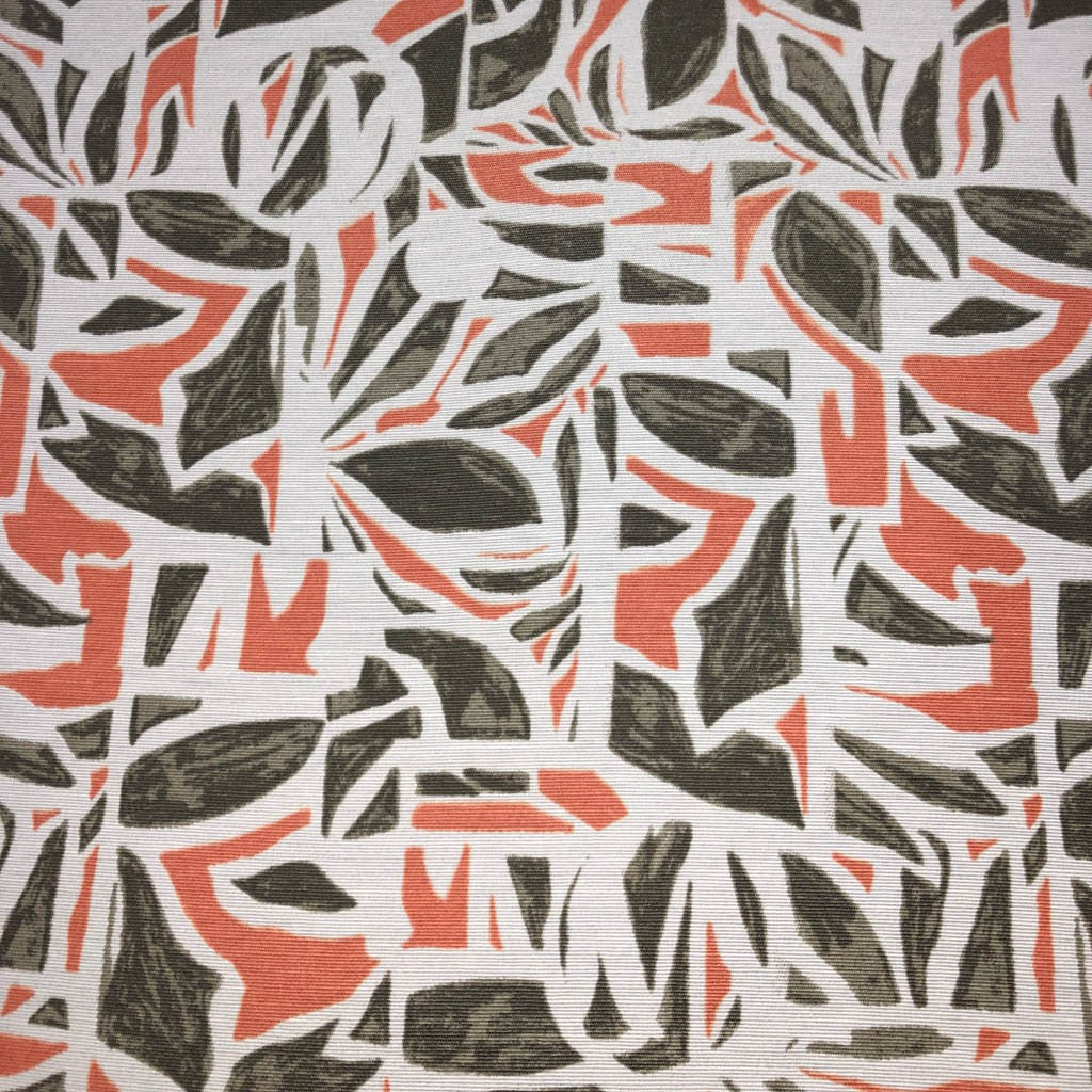 Tecido Para Área Externa Waterblock Geométrico Folhas Coral Crú - Döhler