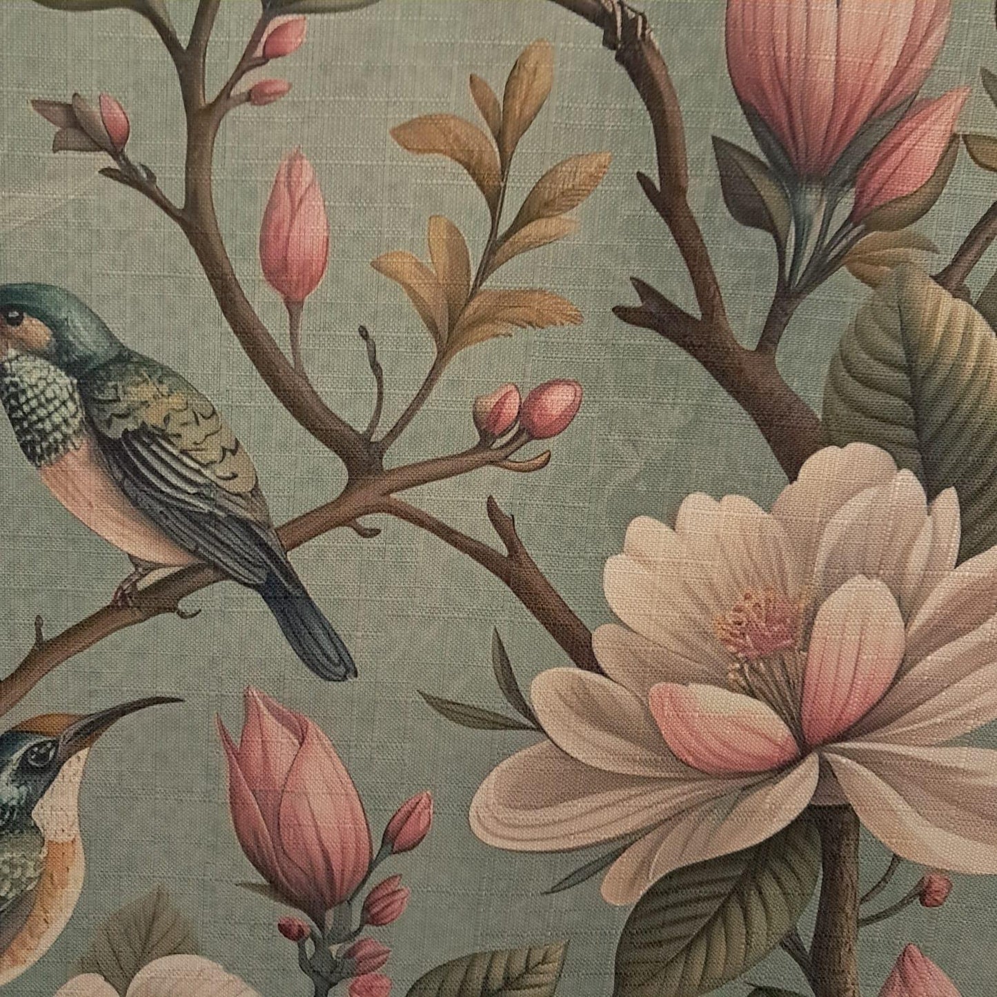 Tecido Para Sofá Linho Sintético Beija Flor Tiffany