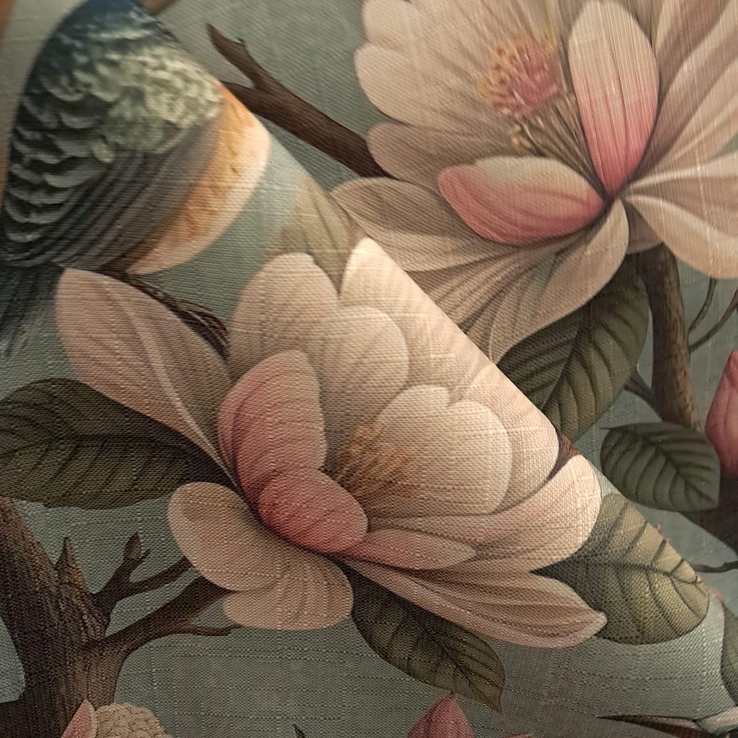 Tecido Para Sofá Linho Sintético Beija Flor Tiffany