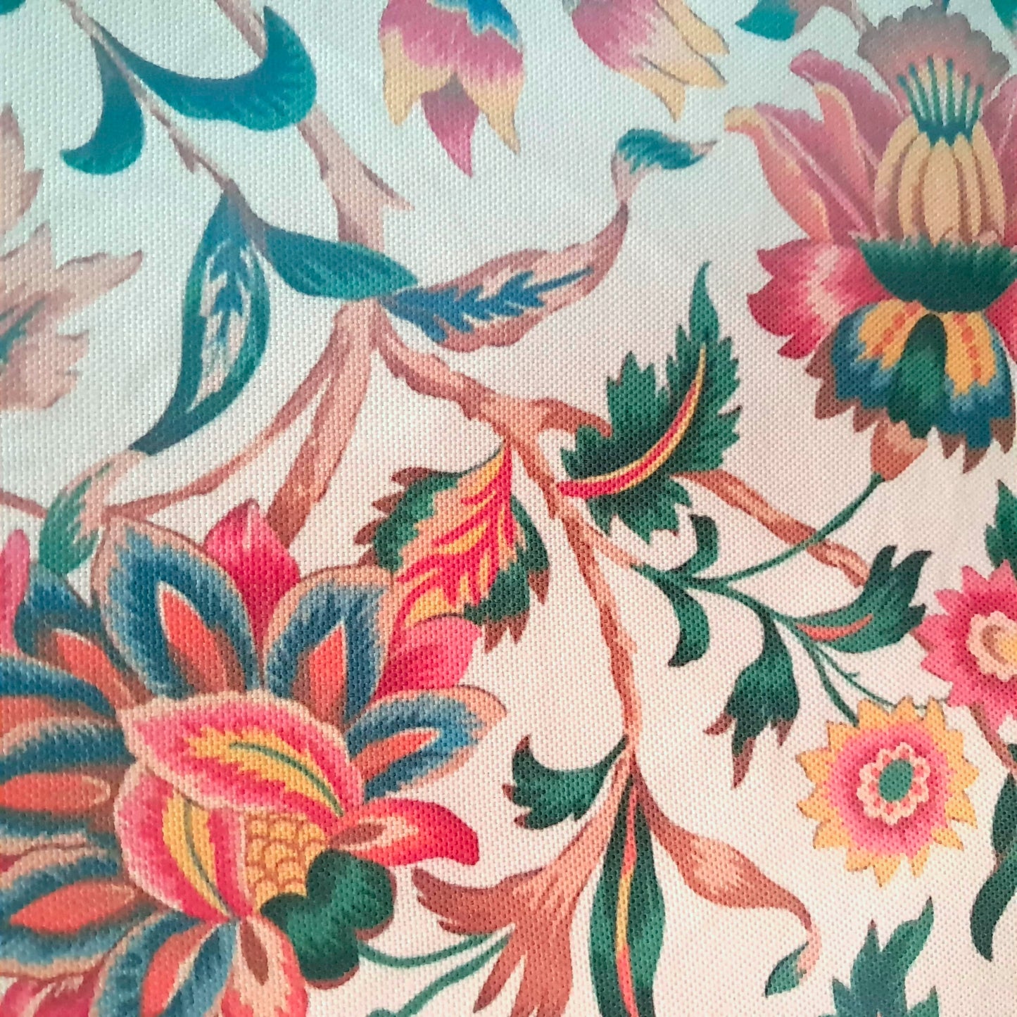 Tecido Para Sofá Linho Sintético Floral Pink