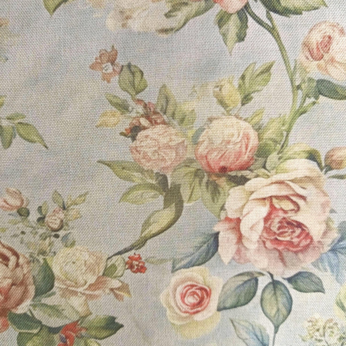 Tecido Para Sofá Linho Sintético Floral Rosa Seco