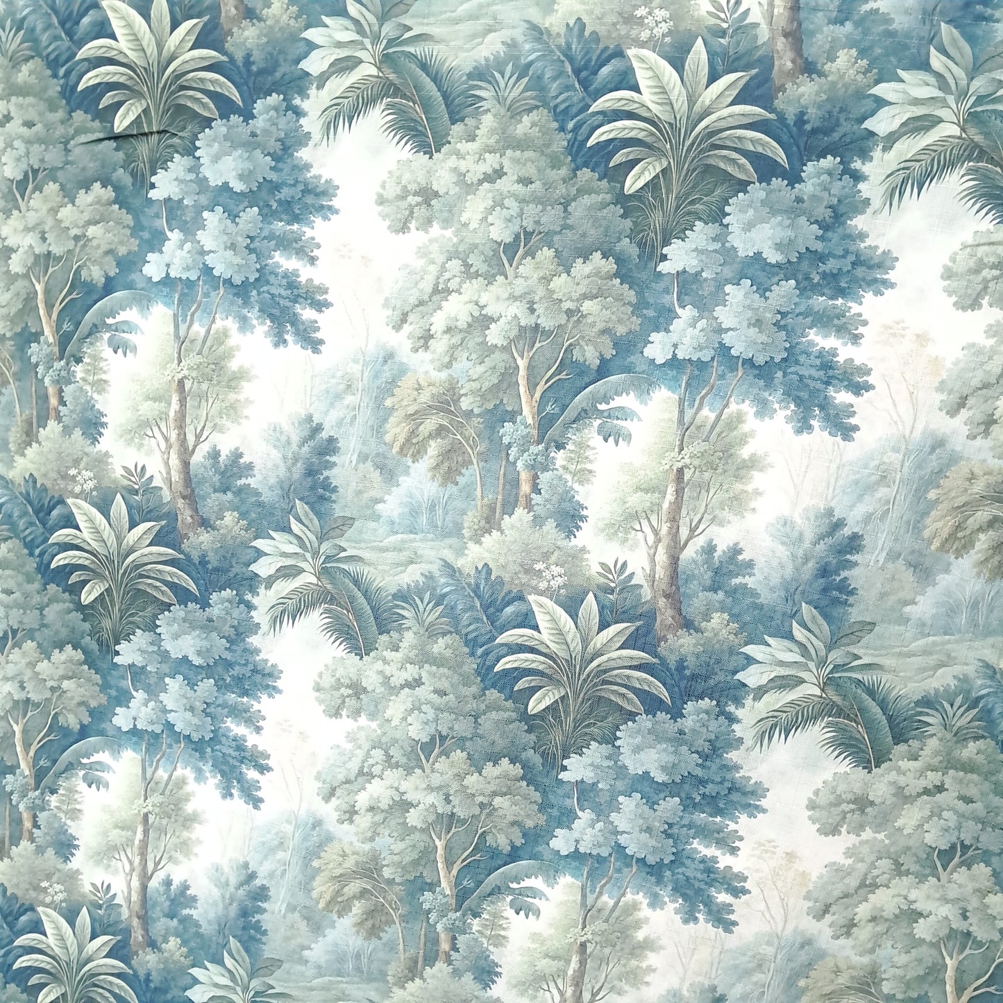 Tecido Para Sofá Linho Sintético Floresta Tropical