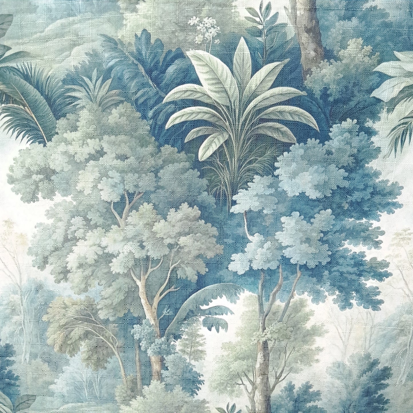 Tecido Para Sofá Linho Sintético Floresta Tropical