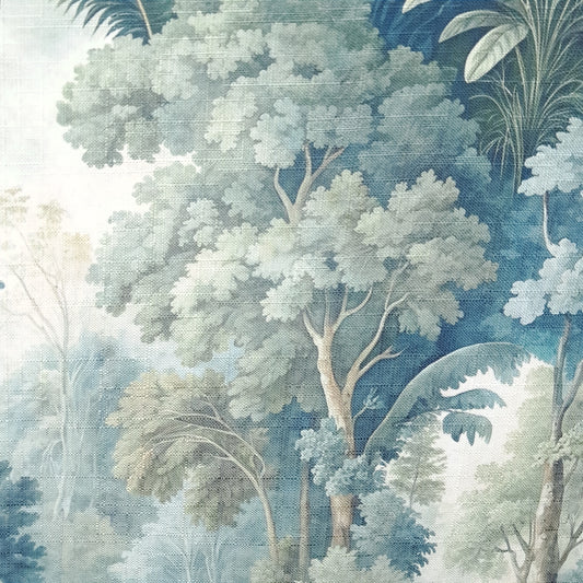 Tecido Para Sofá Linho Sintético Floresta Tropical