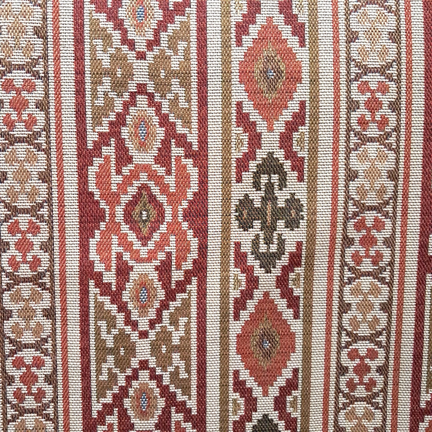 Tecido Para Sofá Gobelem Pixel Kilim Crú/Verde