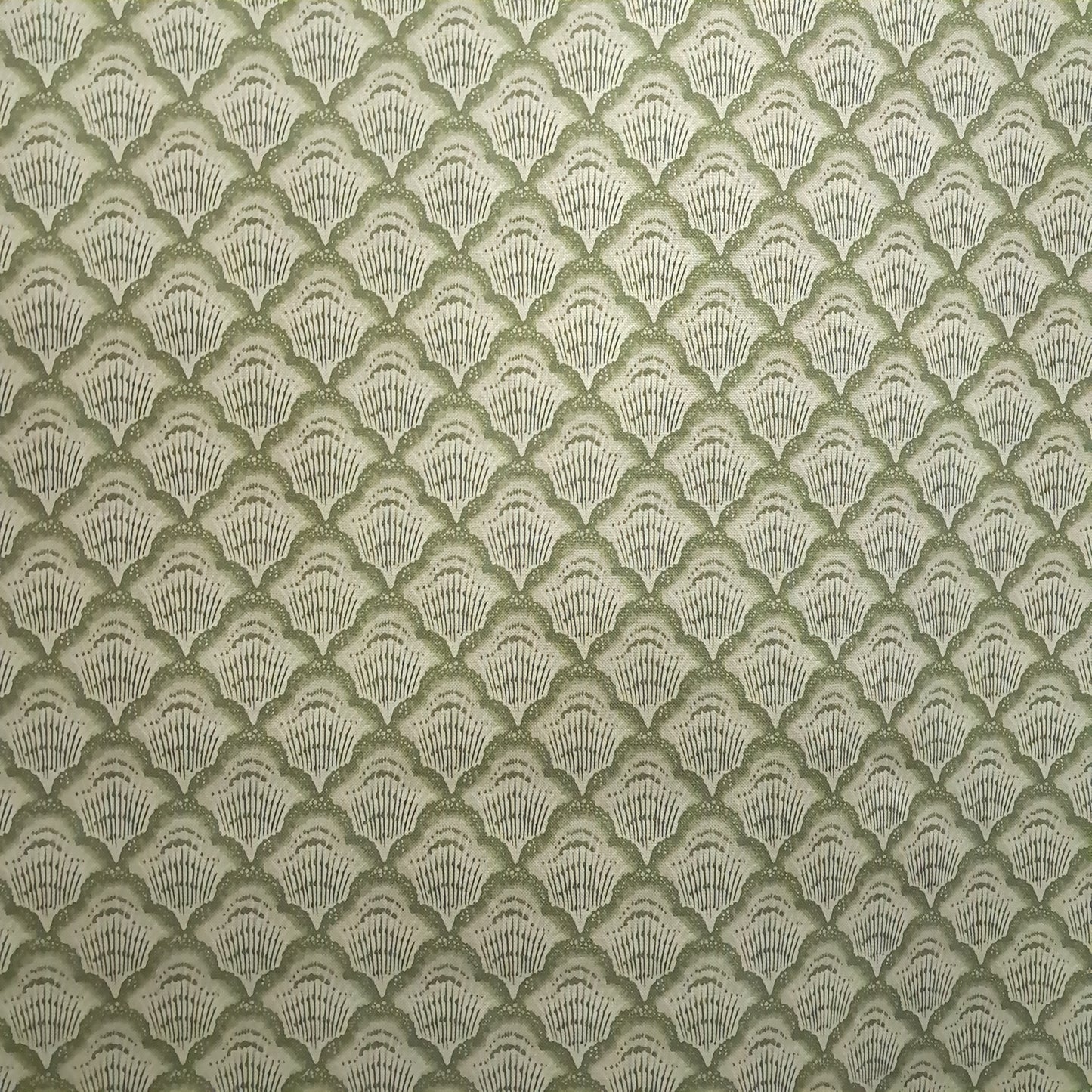 Tecido Para Sofá Linho Sintético Conchas Musgo