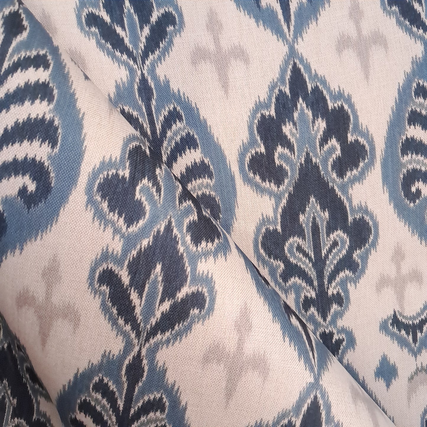 Tecido Para Sofá Linho Sintético Ikat Cinza