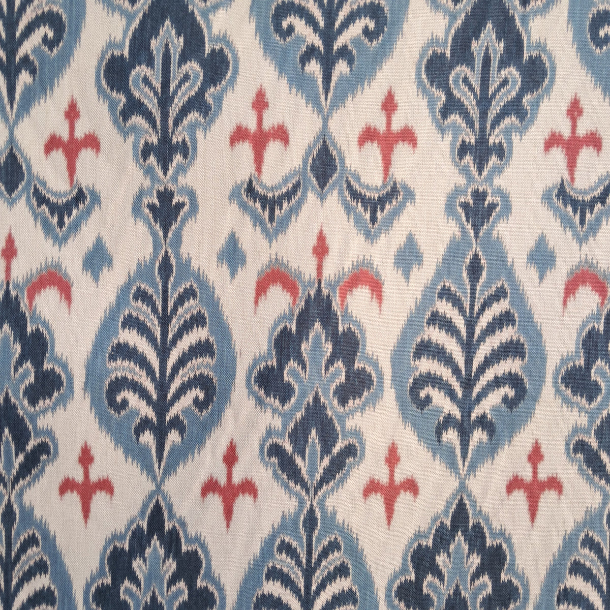 Tecido Para Sofá Linho Sintético Ikat Vermelho
