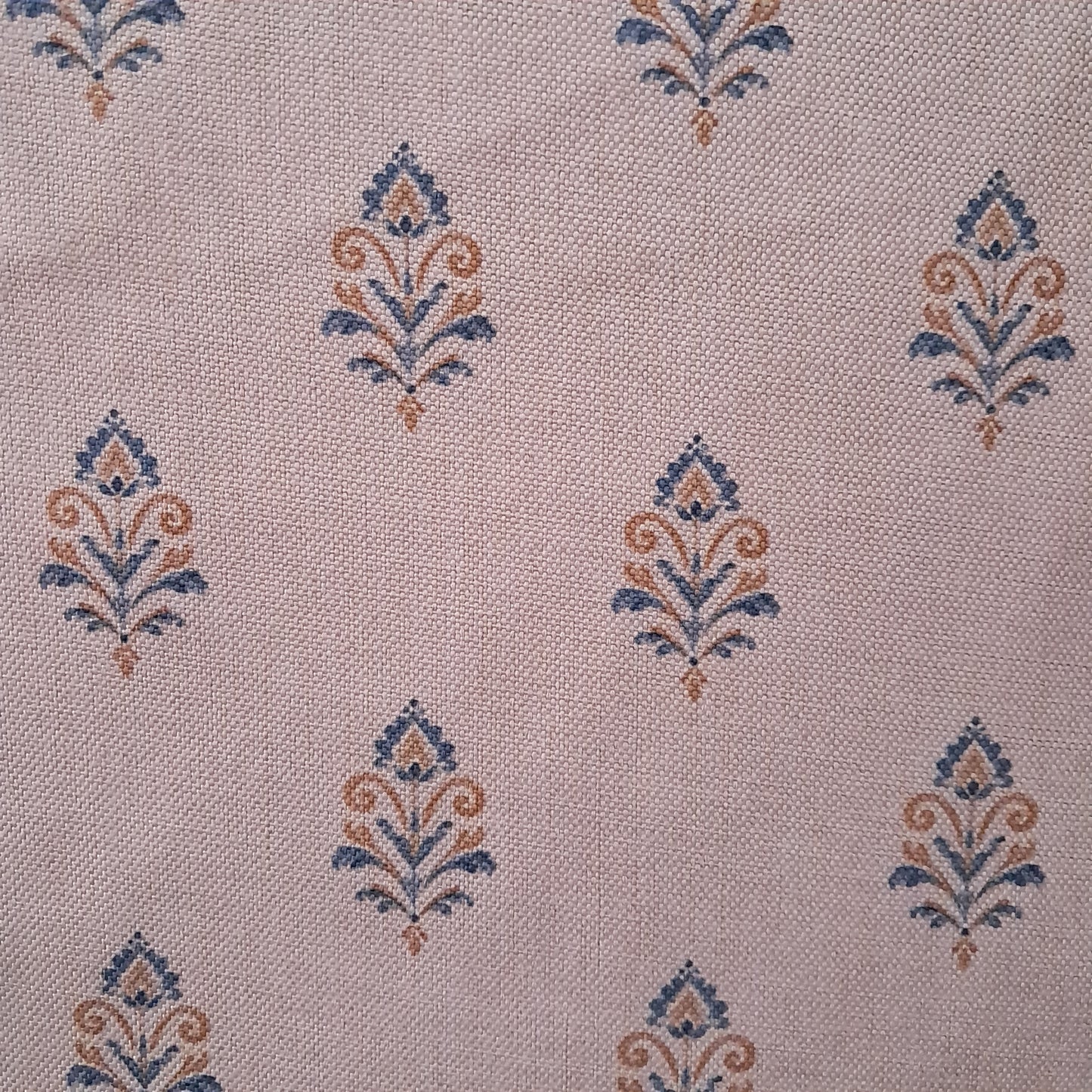 Tecido Para Sofá Linho Sintético Brasão Pequeno Azul