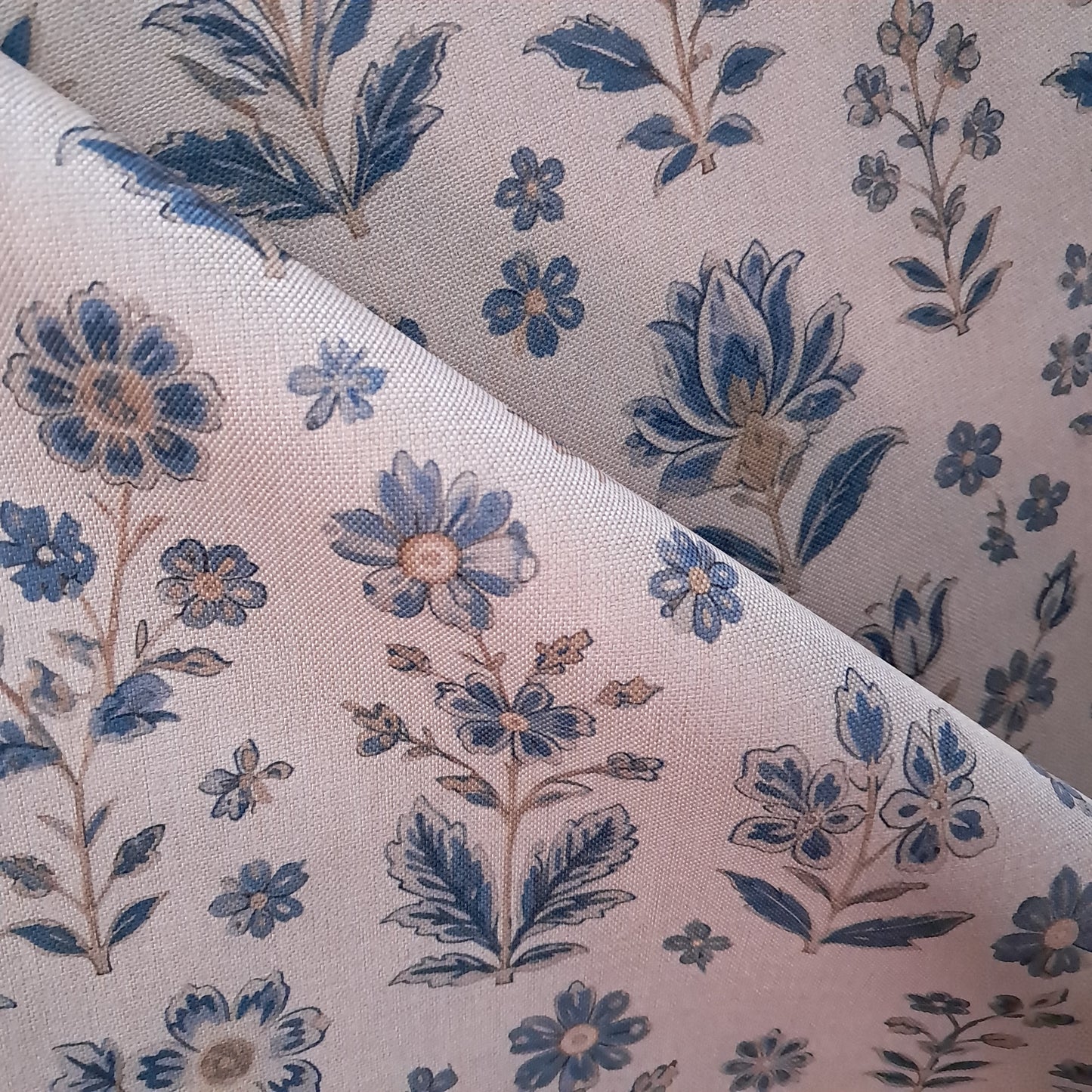 Tecido Para Sofá Linho Sintético Lótus Azul