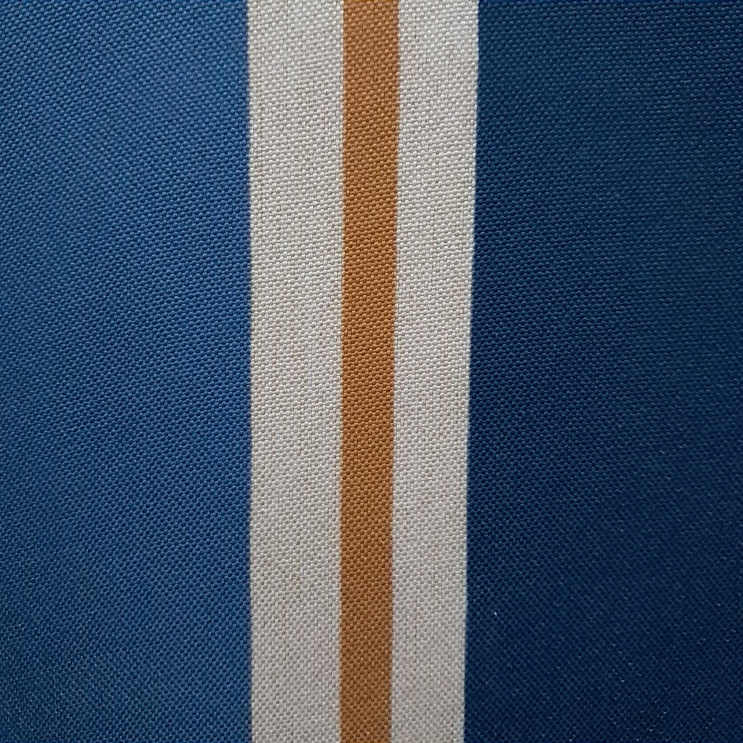 Tecido Para Sofá Linho Sintético Listrado Azul/Bege