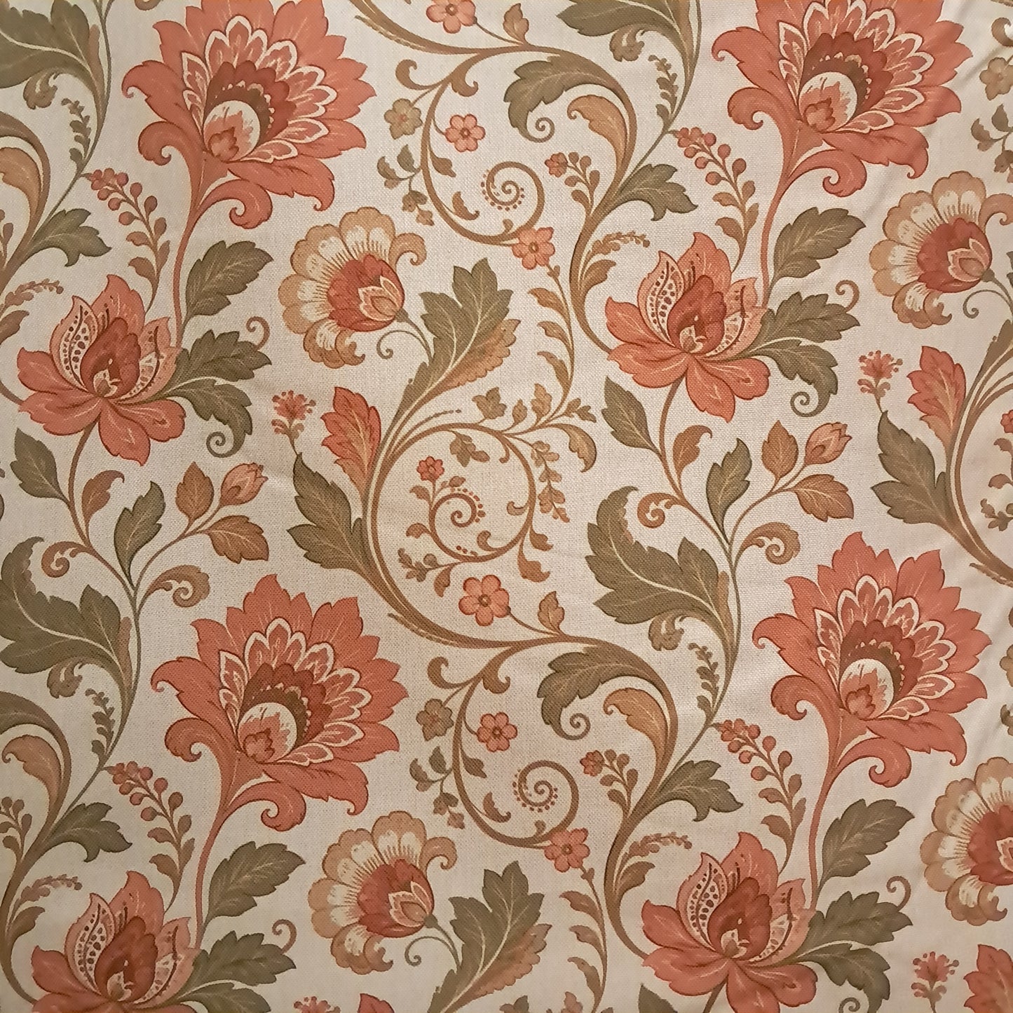 Tecido Para Sofá Linho Sintético Arabesco Terracota