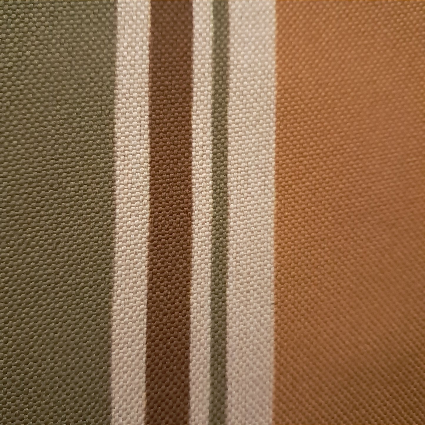 Tecido Para Sofá Linho Sintético Listrado Terracota/Verde