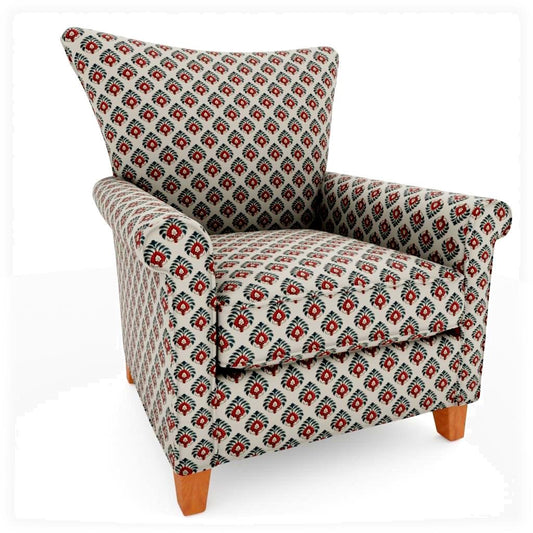 Tecido Para Sofá Linho Sintético Floral Vintage