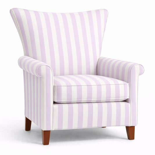 Tecido Para Sofá Linho Sintético Listras Finas Lilás